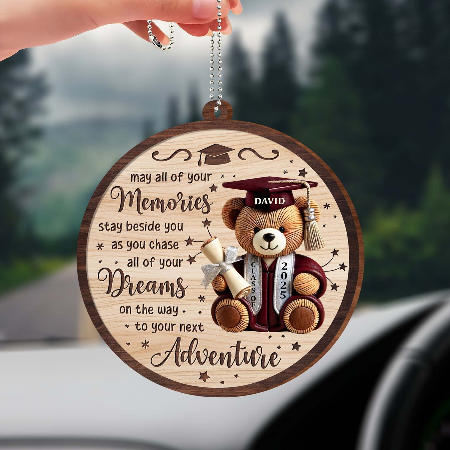 May All Of Your Memories Stay Beside You, Teddy Bear and Graduation Cap