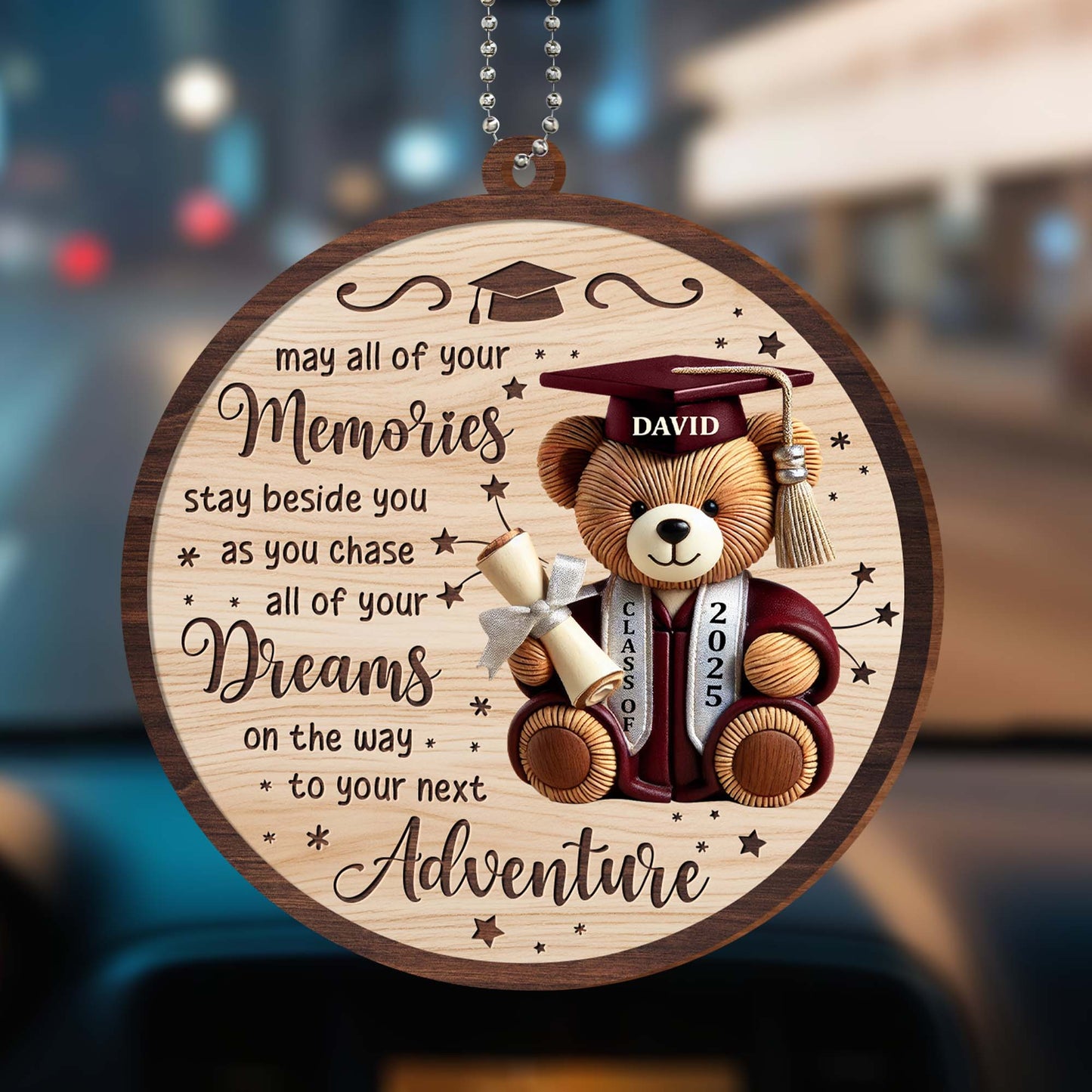 May All Of Your Memories Stay Beside You, Teddy Bear and Graduation Cap