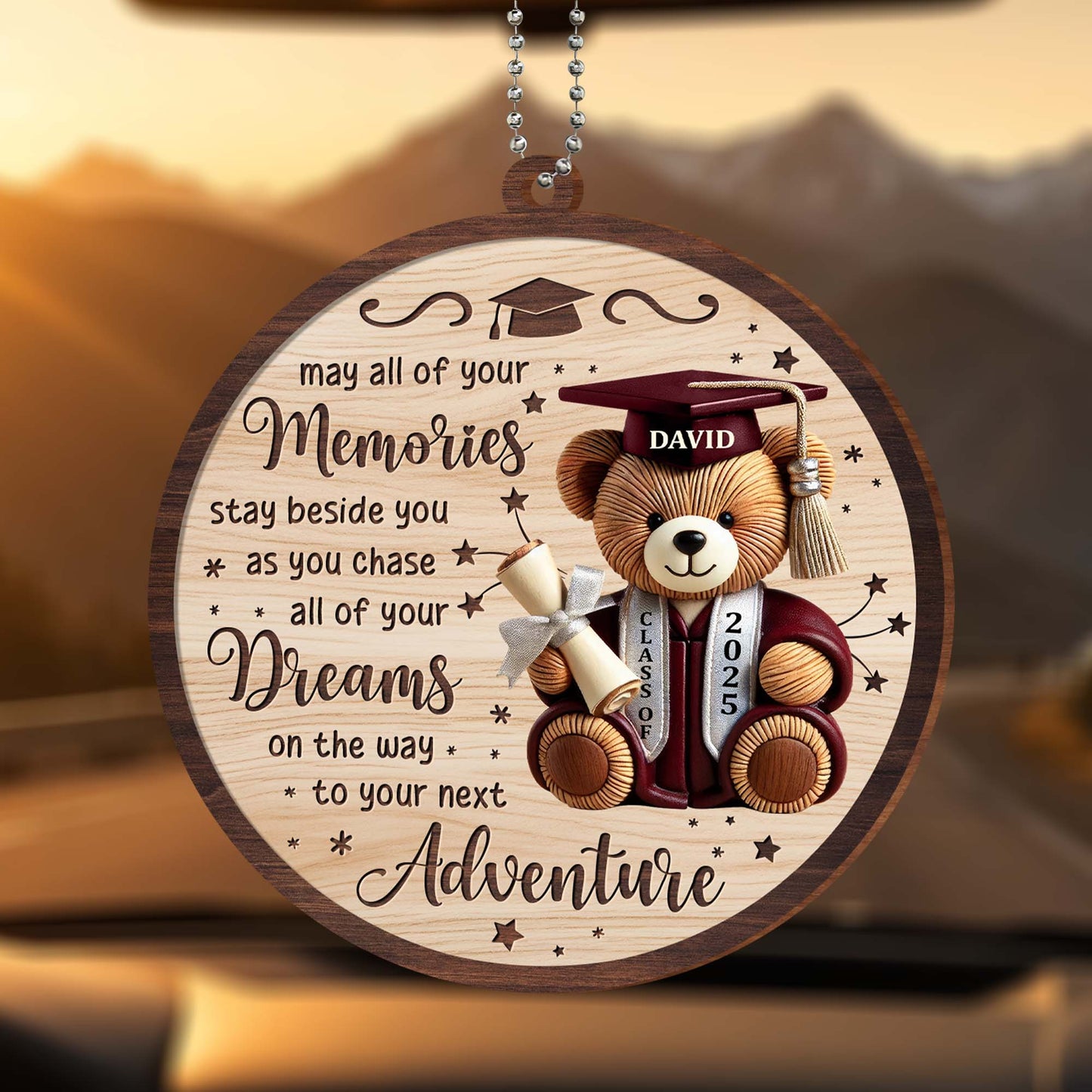 May All Of Your Memories Stay Beside You, Teddy Bear and Graduation Cap