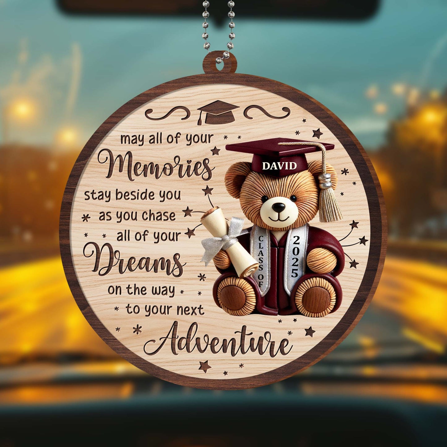 May All Of Your Memories Stay Beside You, Teddy Bear and Graduation Cap