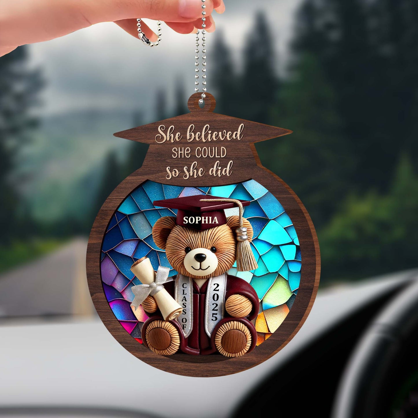 She Believed She Could So She Did, Teddy Bear, Graduation Cap