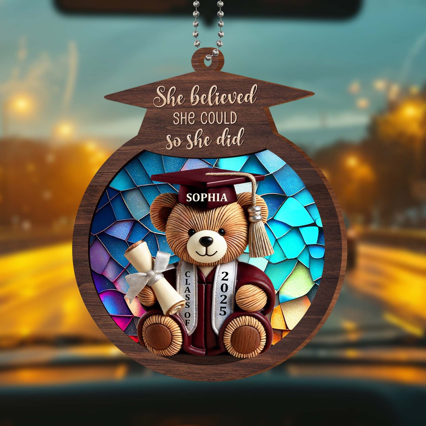 She Believed She Could So She Did, Teddy Bear, Graduation Cap