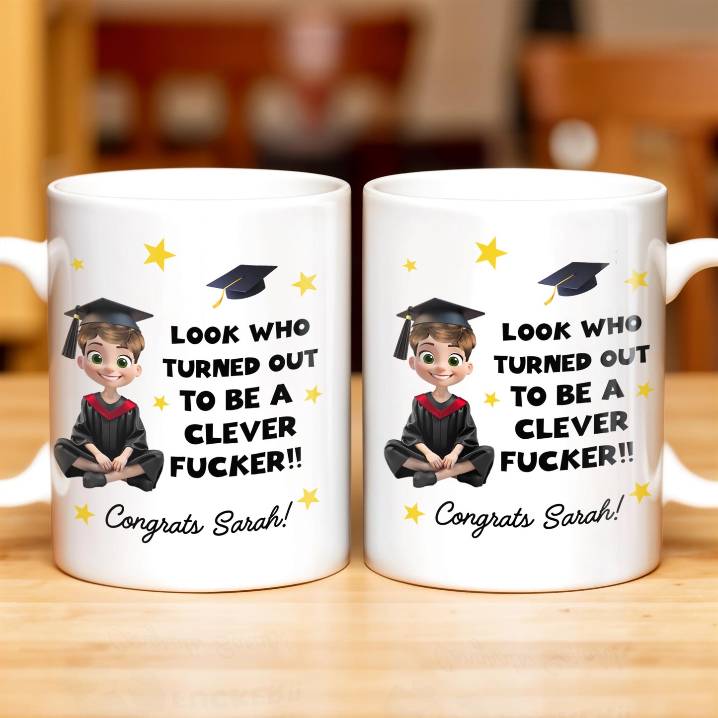 Look Who Turned Out To Be A Clever F*cker, Graduation Cap and Stars