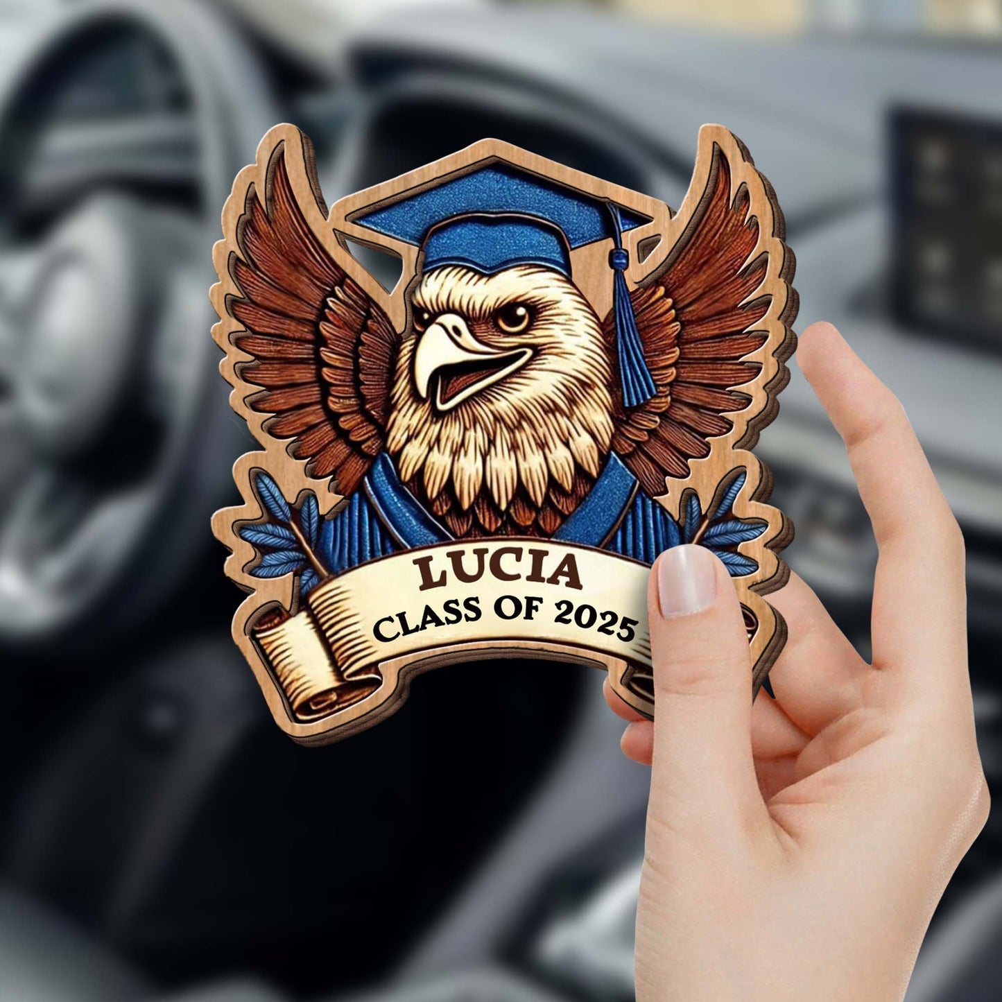 Celebrate Academic Achievements With This Graduation Eagle And Banner Design