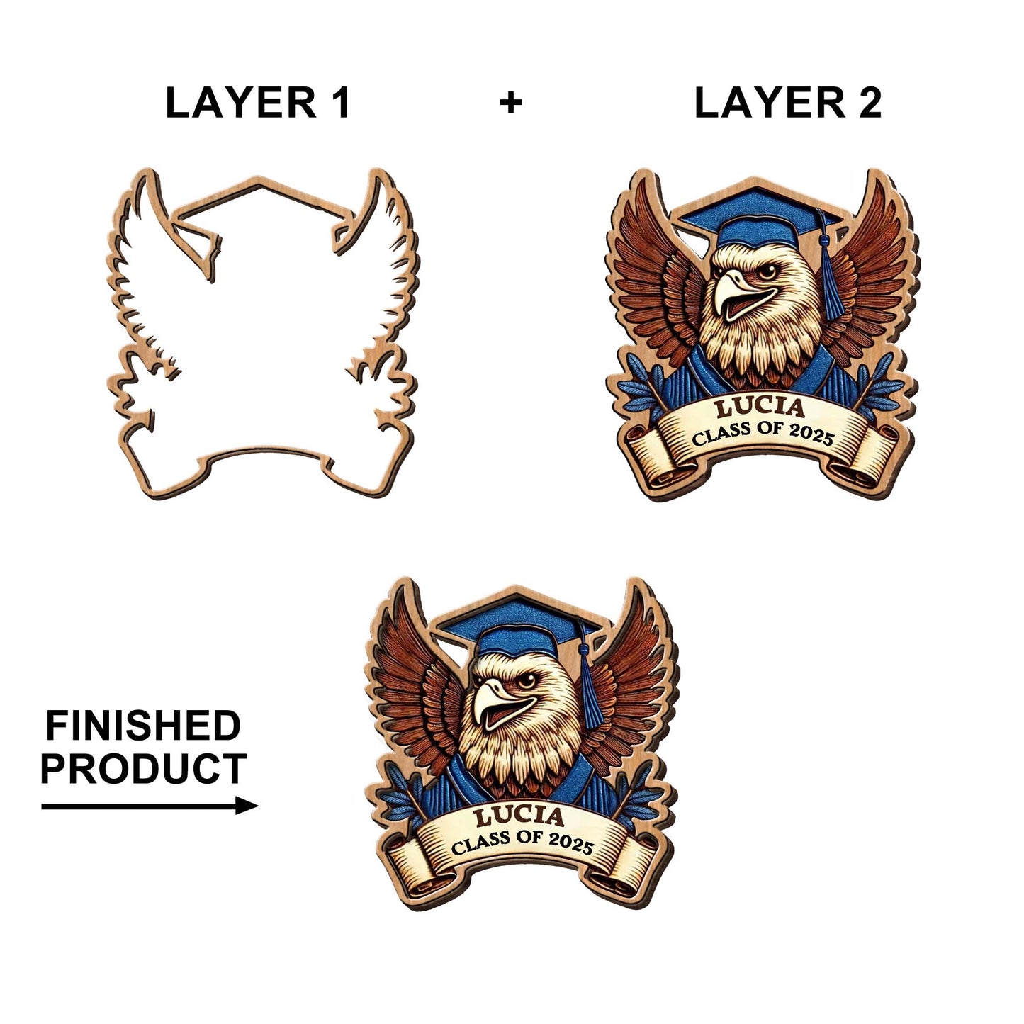 Celebrate Academic Achievements With This Graduation Eagle And Banner Design