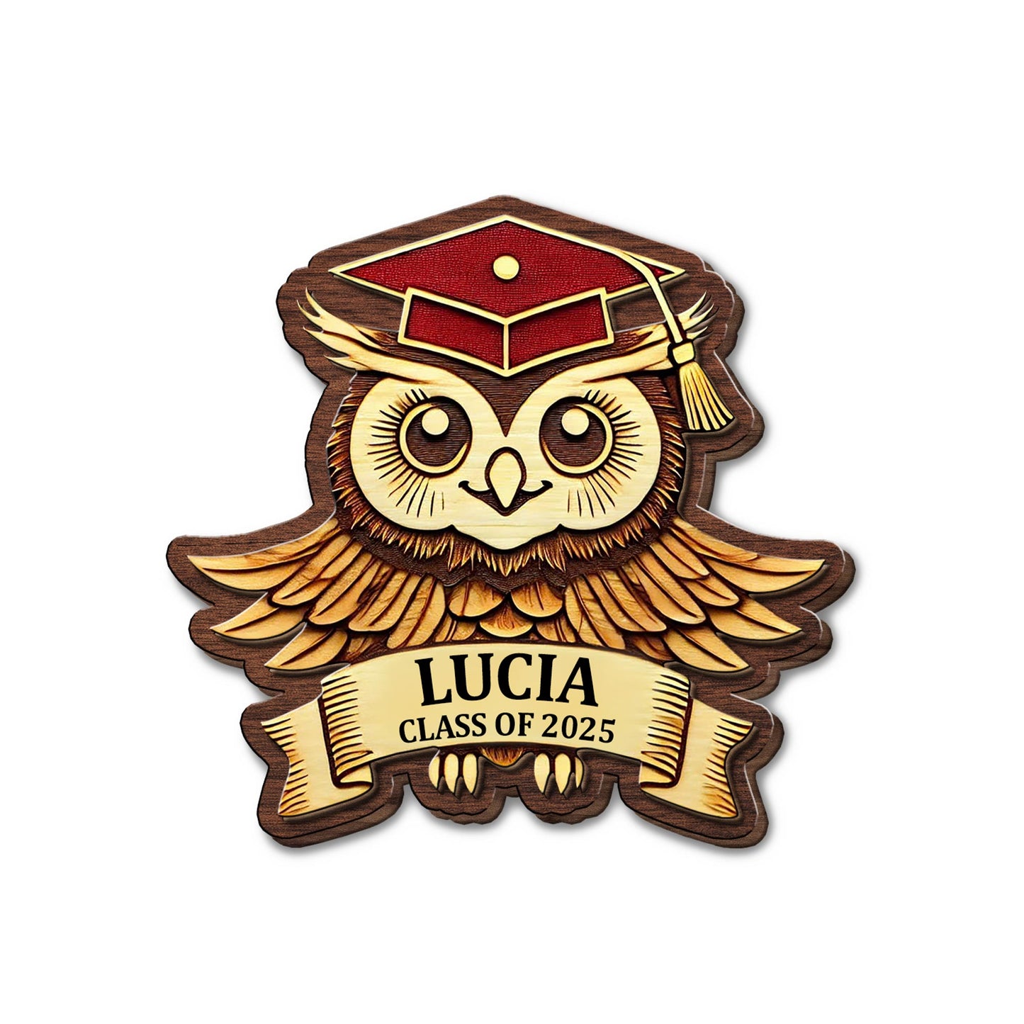 Wise Owl in Graduation Attire Visor Clip