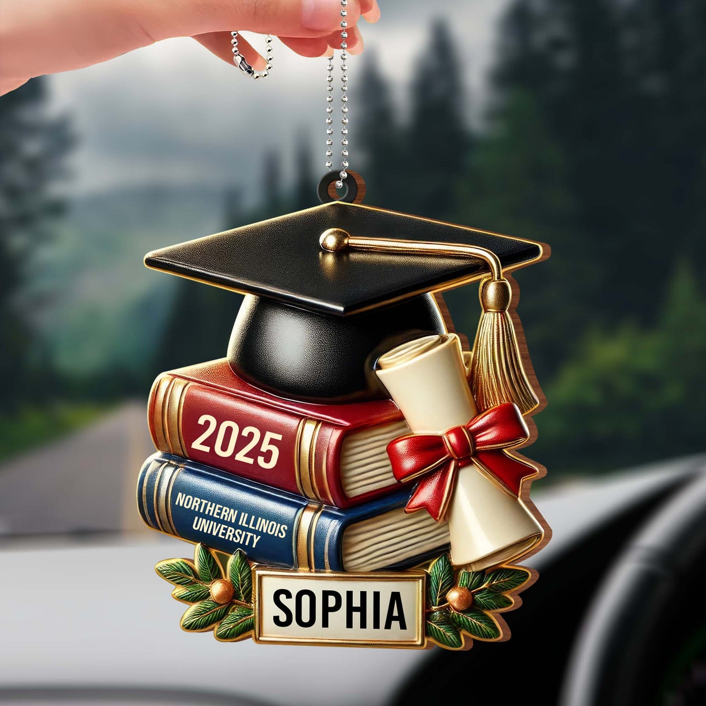 Celebrate Academic Excellence, Graduation Cap, Books and Diploma