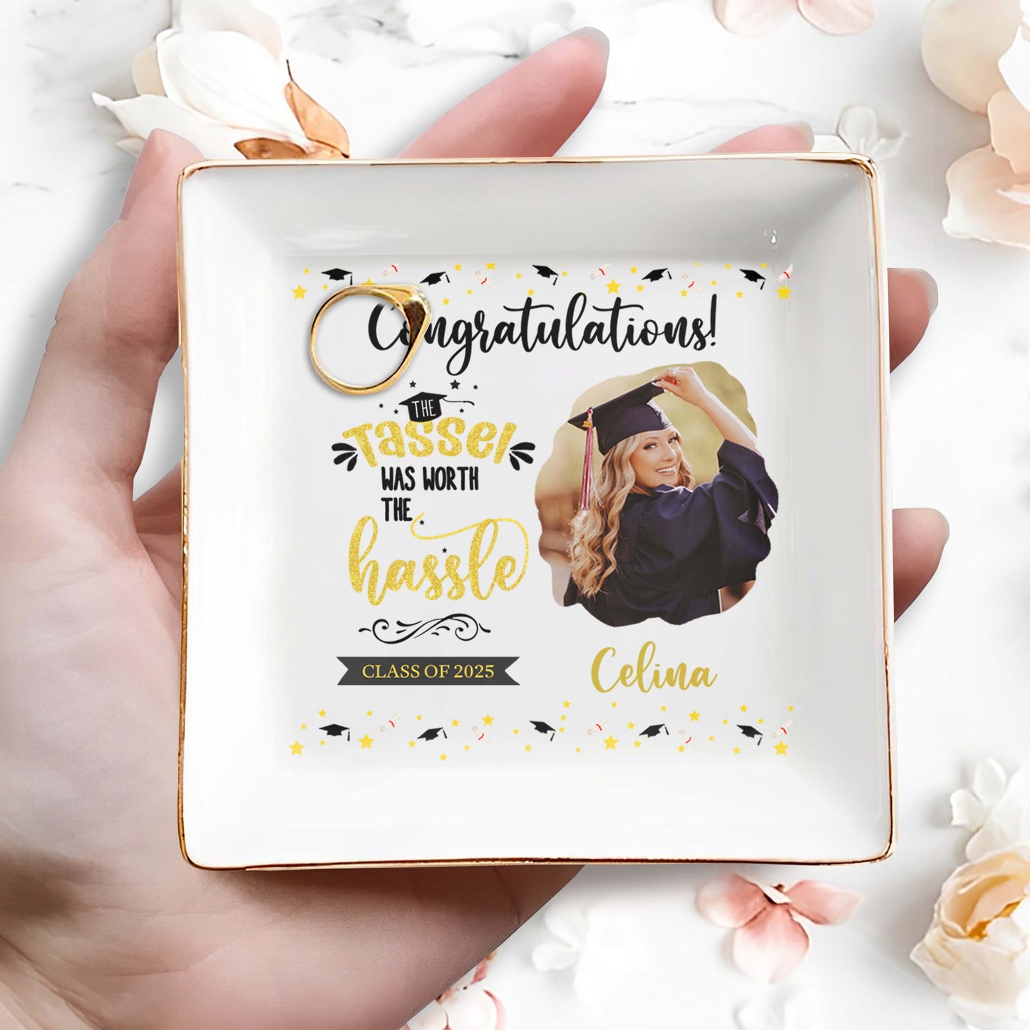 Congratulations! The Tassel Was Worth The Hassle, Graduation Cap and Stars