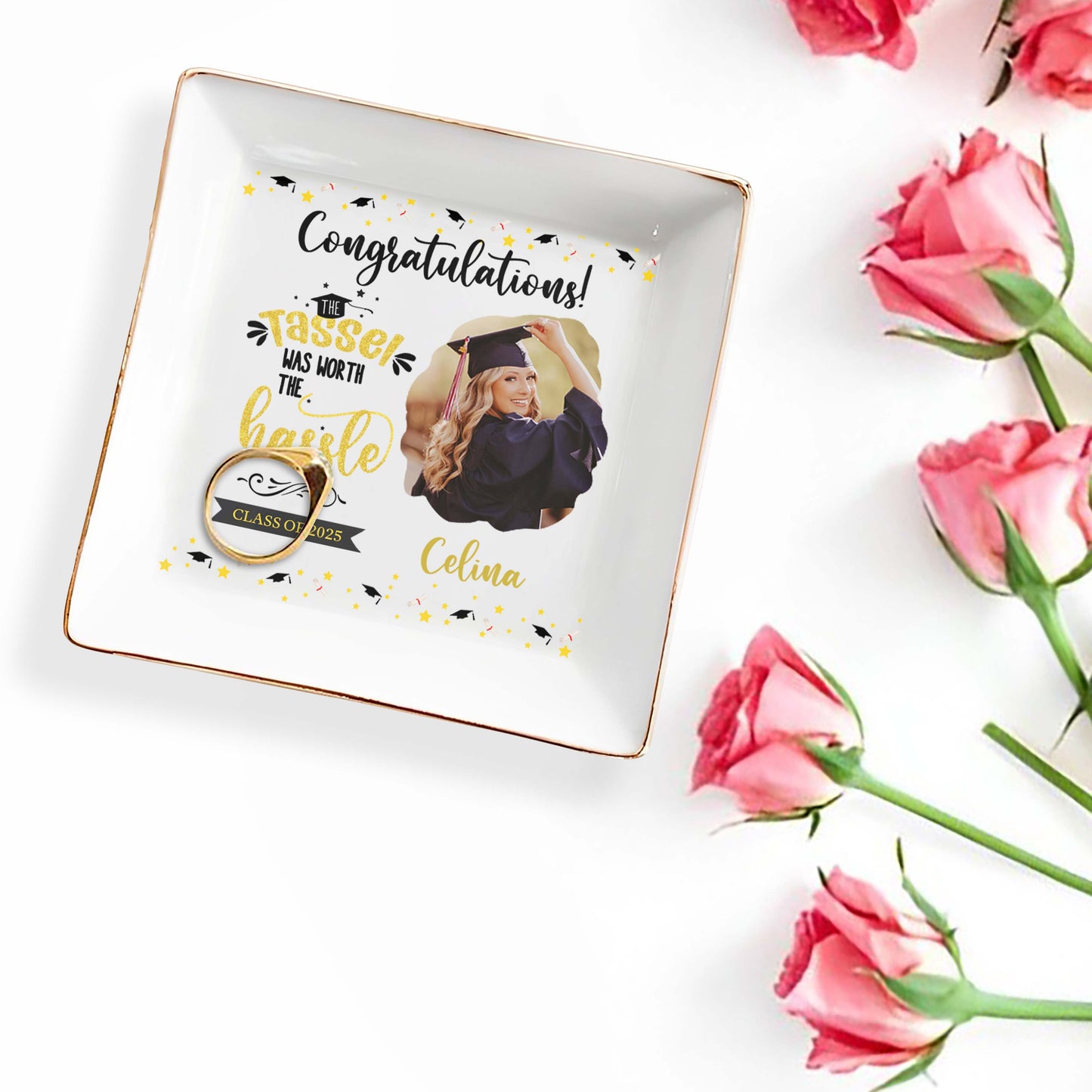 Congratulations! The Tassel Was Worth The Hassle, Graduation Cap and Stars