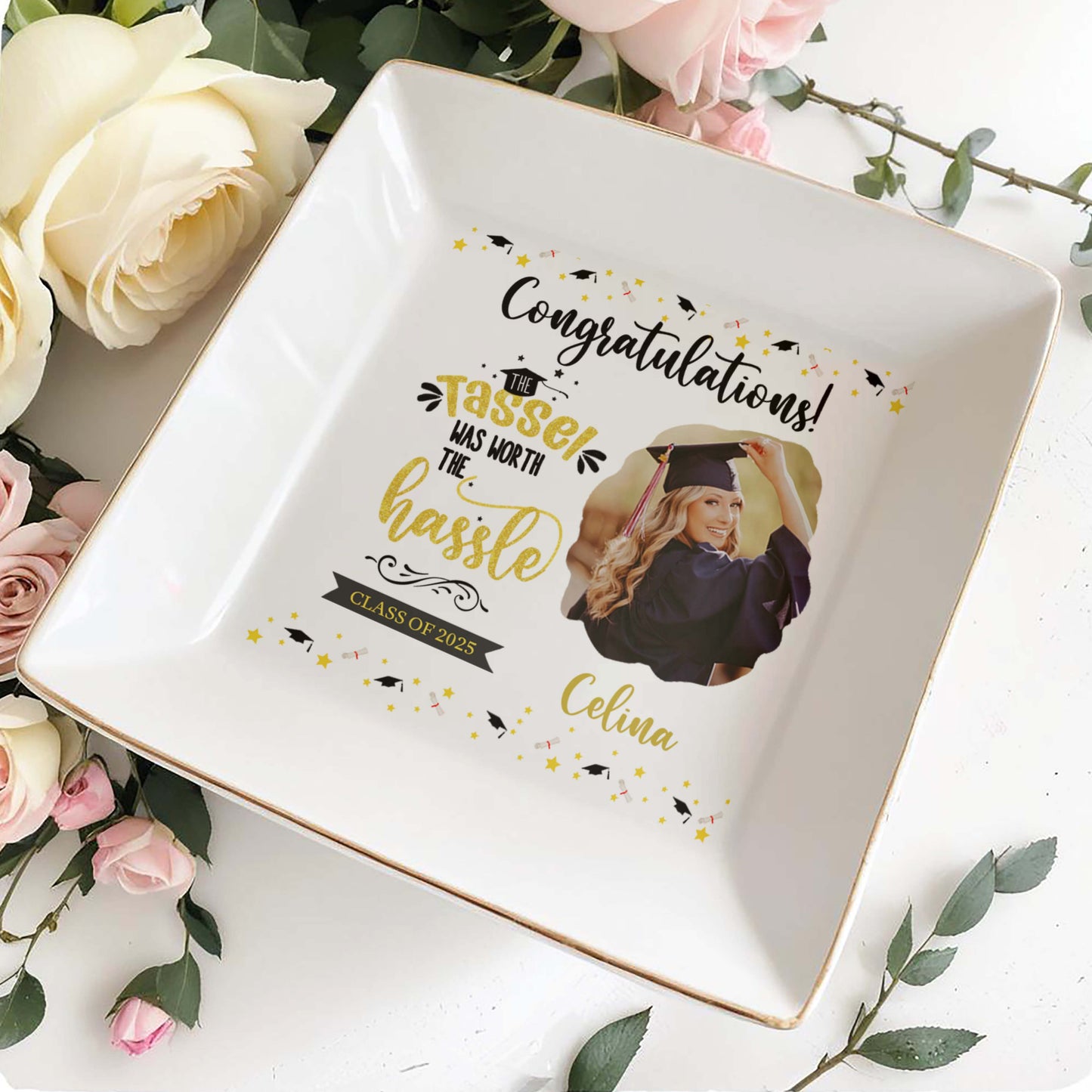 Congratulations! The Tassel Was Worth The Hassle, Graduation Cap and Stars