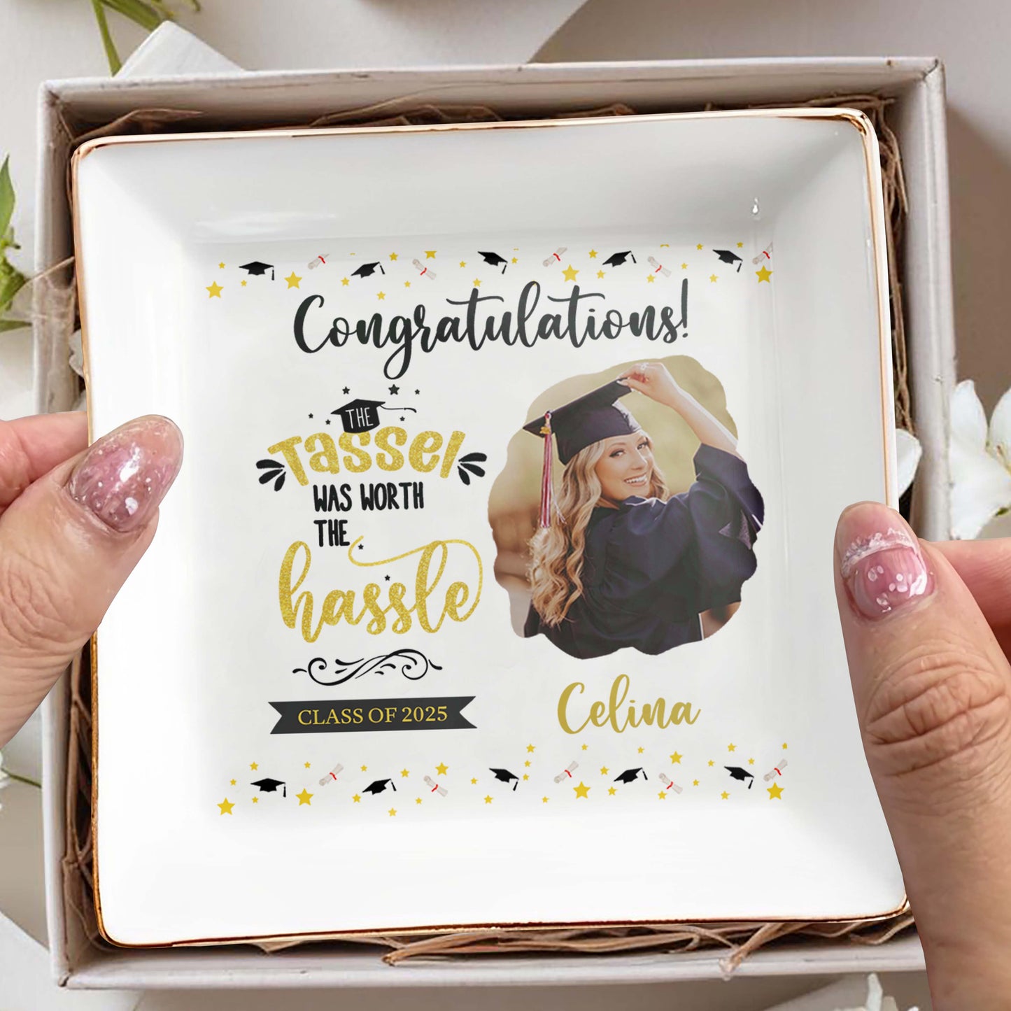 Congratulations! The Tassel Was Worth The Hassle, Graduation Cap and Stars