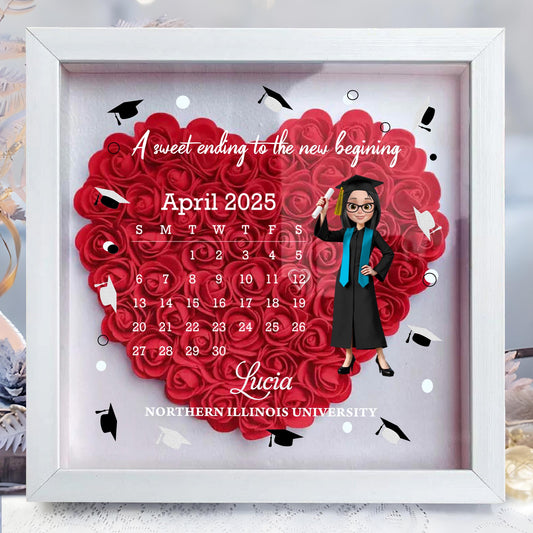 A Sweet Ending To The New Beginning, Calendar and Graduation Caps