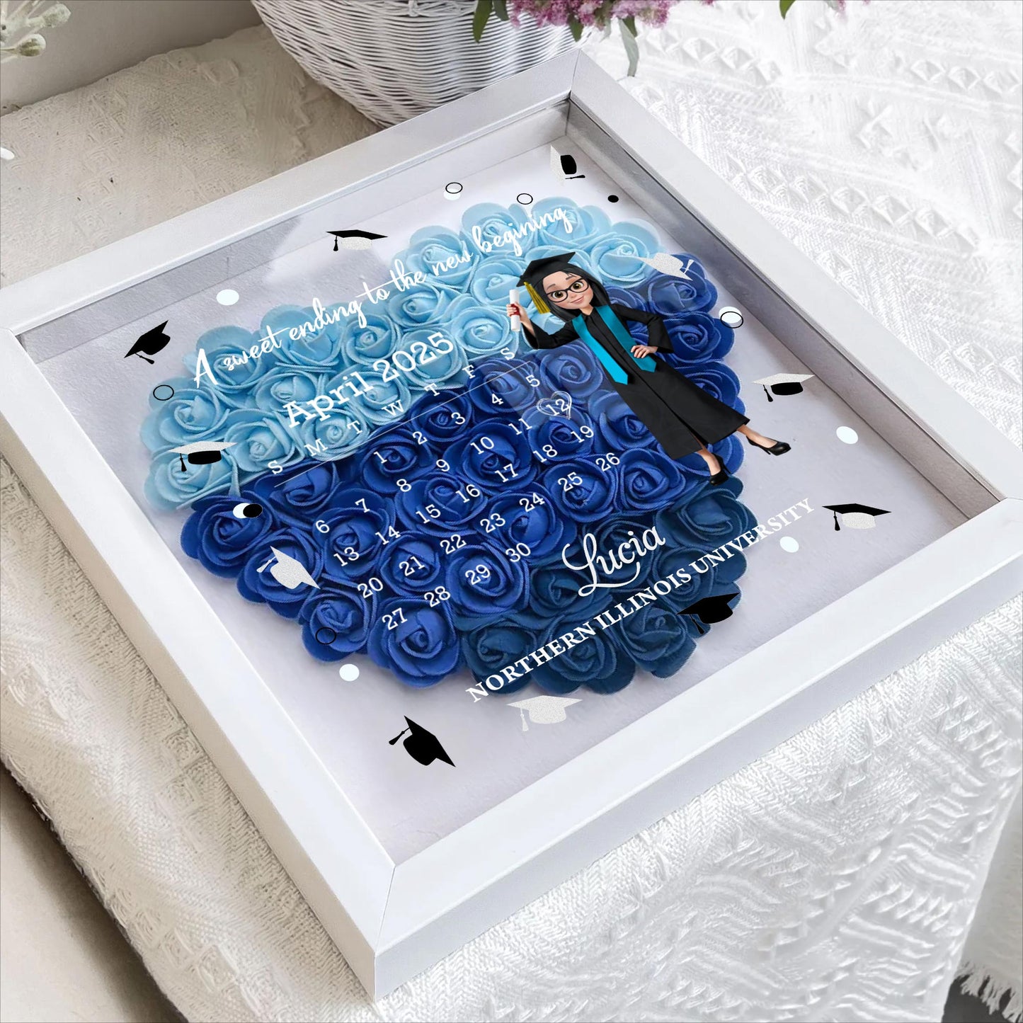 A Sweet Ending To The New Beginning, Calendar and Graduation Caps