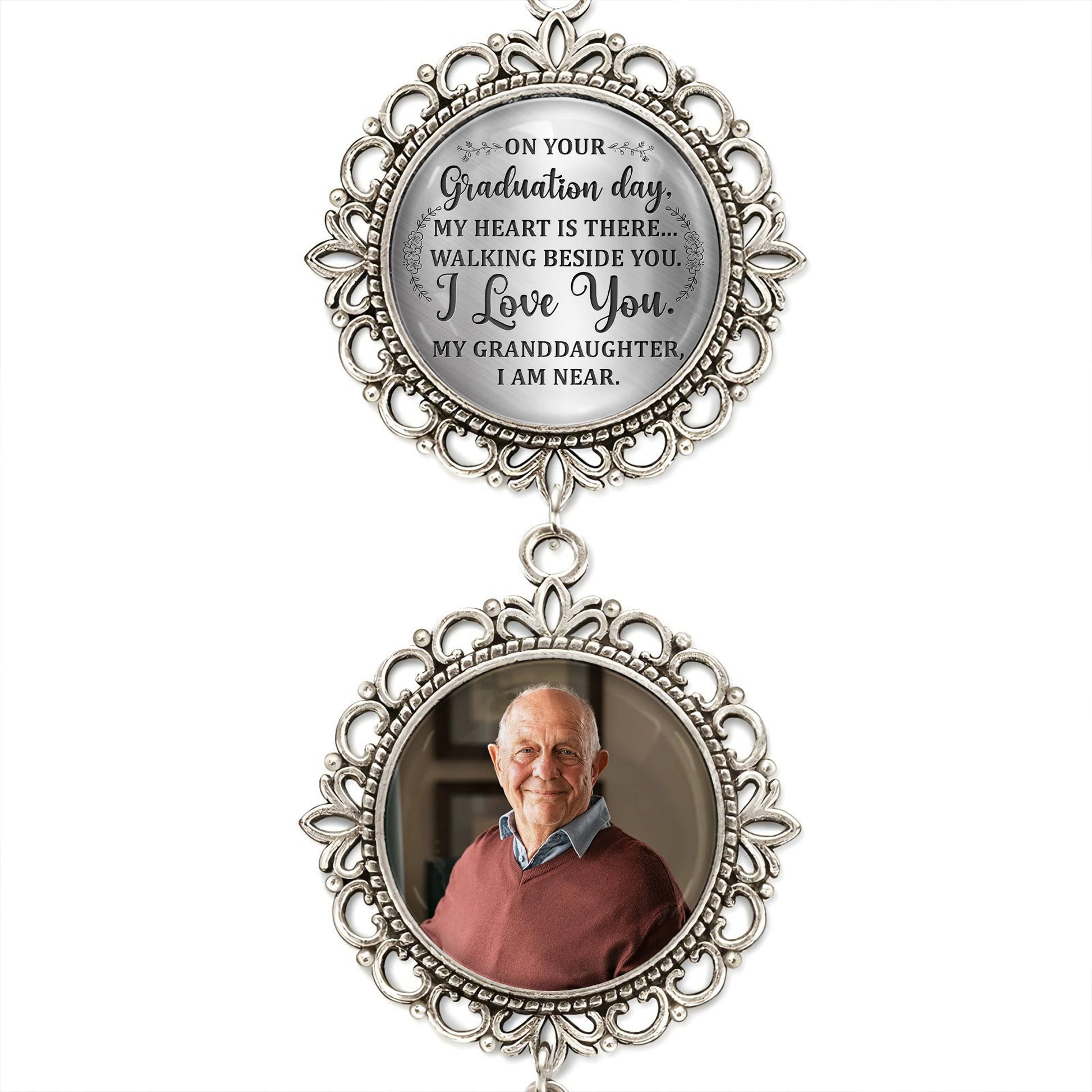 On Your Graduation Day, My Heart Is There, Angel Wing and Pendant Charm