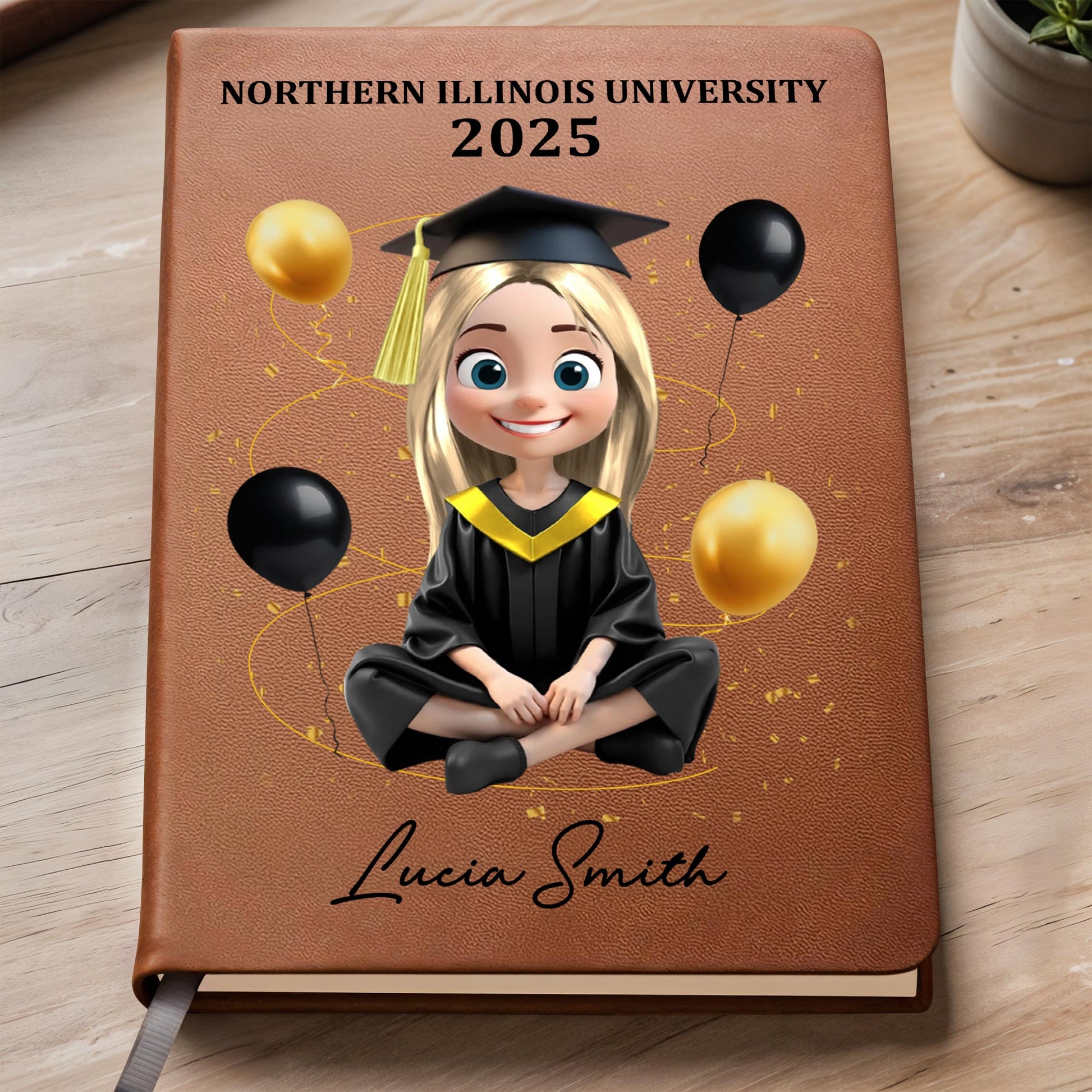 Northern Illinois University 2025, Graduation Cap and Balloons