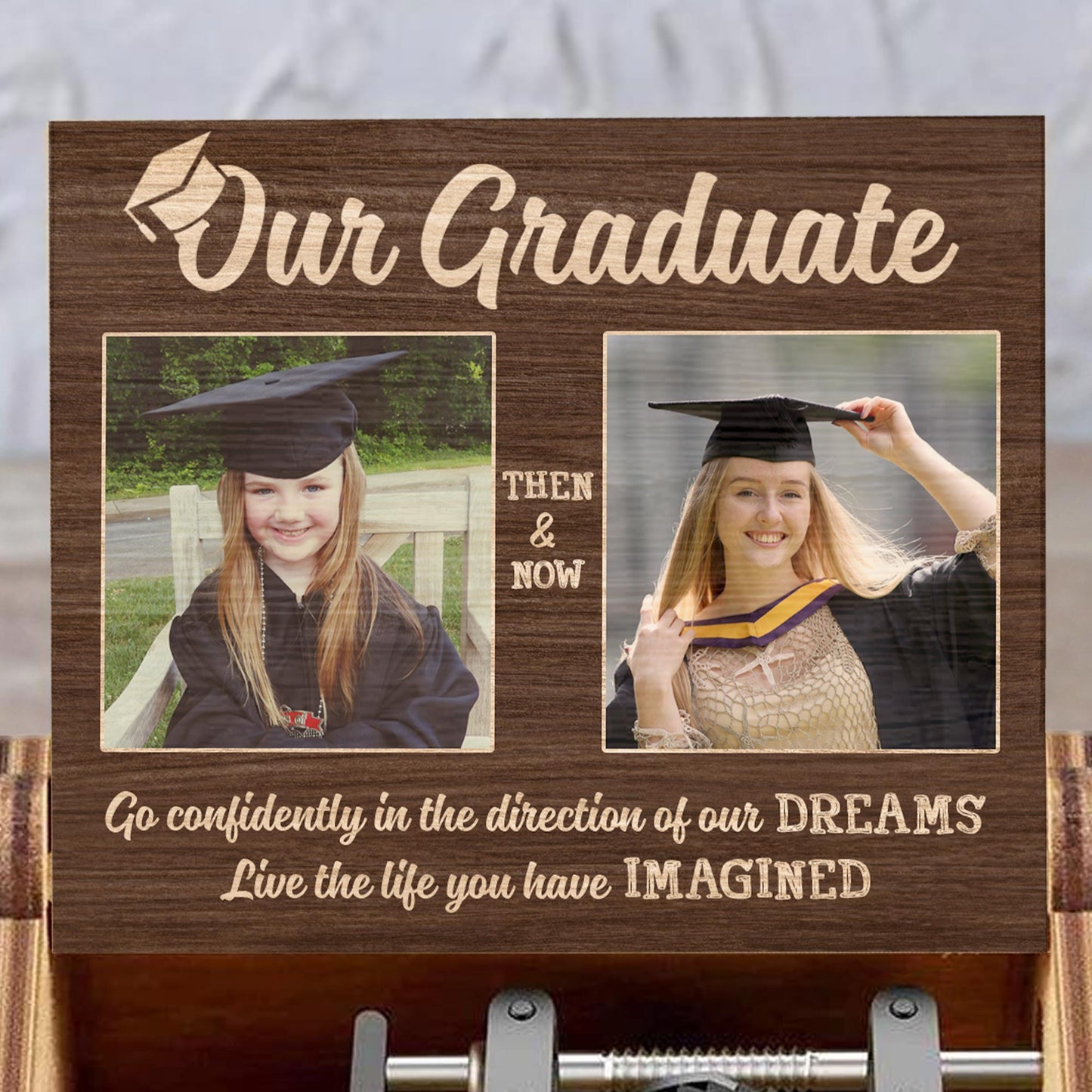 Go Confidently in the Direction of Our Dreams, Graduation Cap and Photos