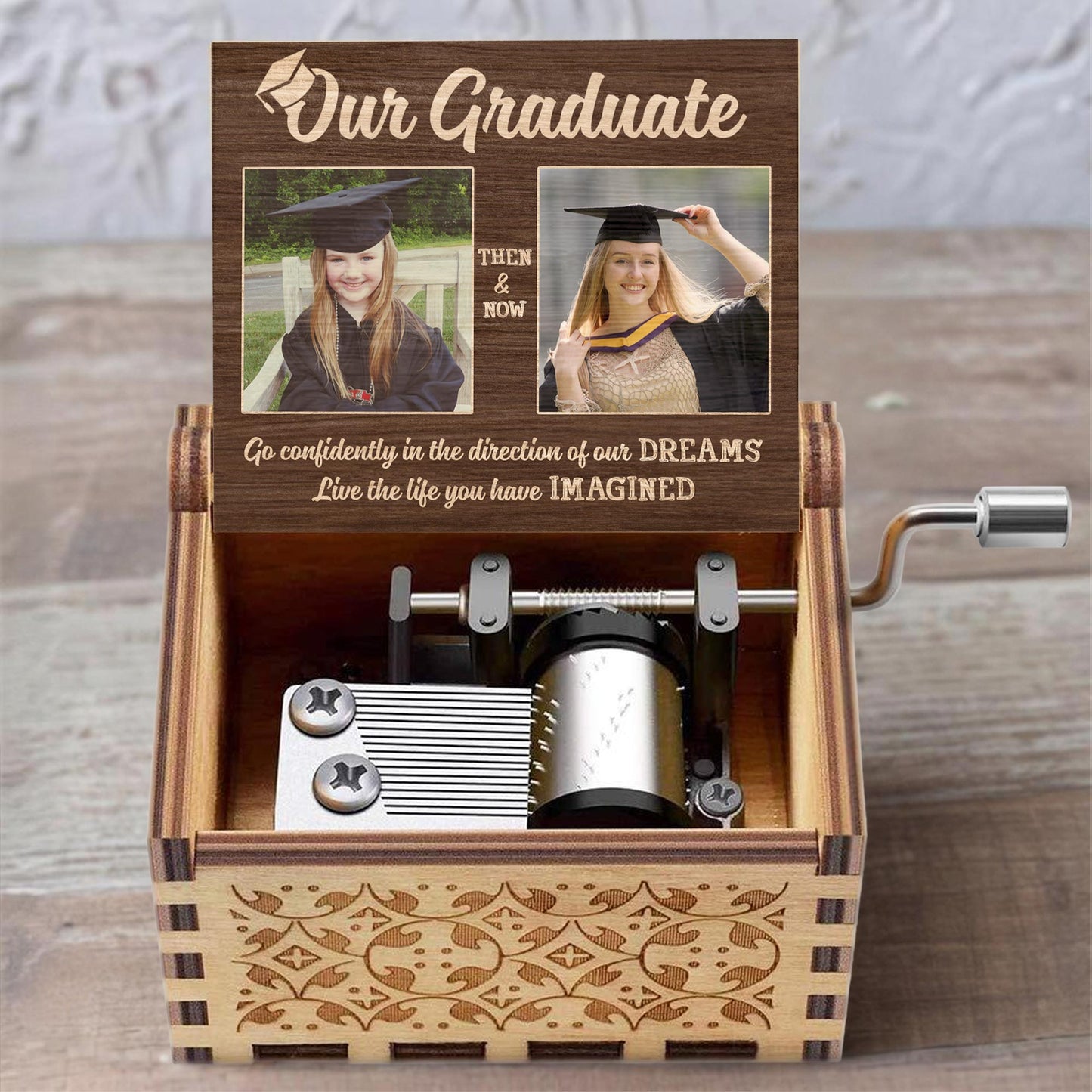 Go Confidently in the Direction of Our Dreams, Graduation Cap and Photos