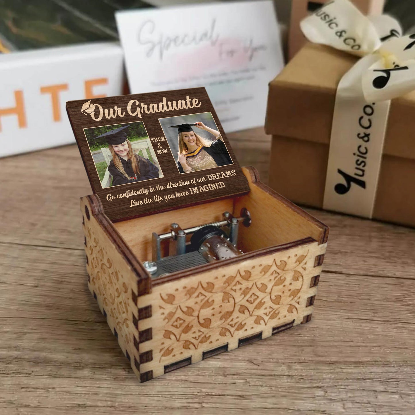 Go Confidently in the Direction of Our Dreams, Graduation Cap and Photos