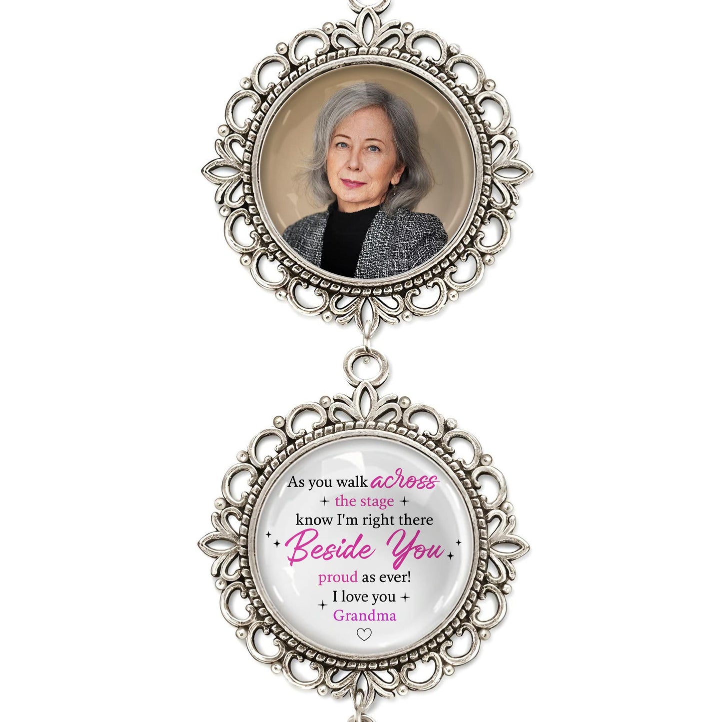 As You Walk Across The Stage, Know I’m Right There Beside You, Angel Wing and Pendant Charm