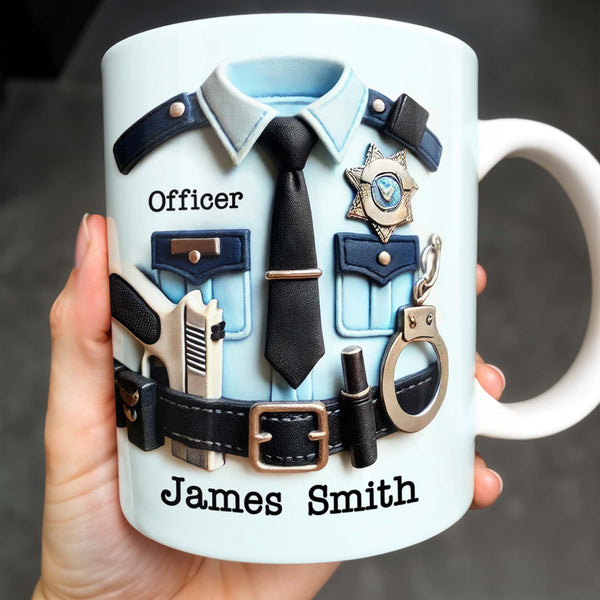 Officer, Police Uniform, Badge and Handcuffs