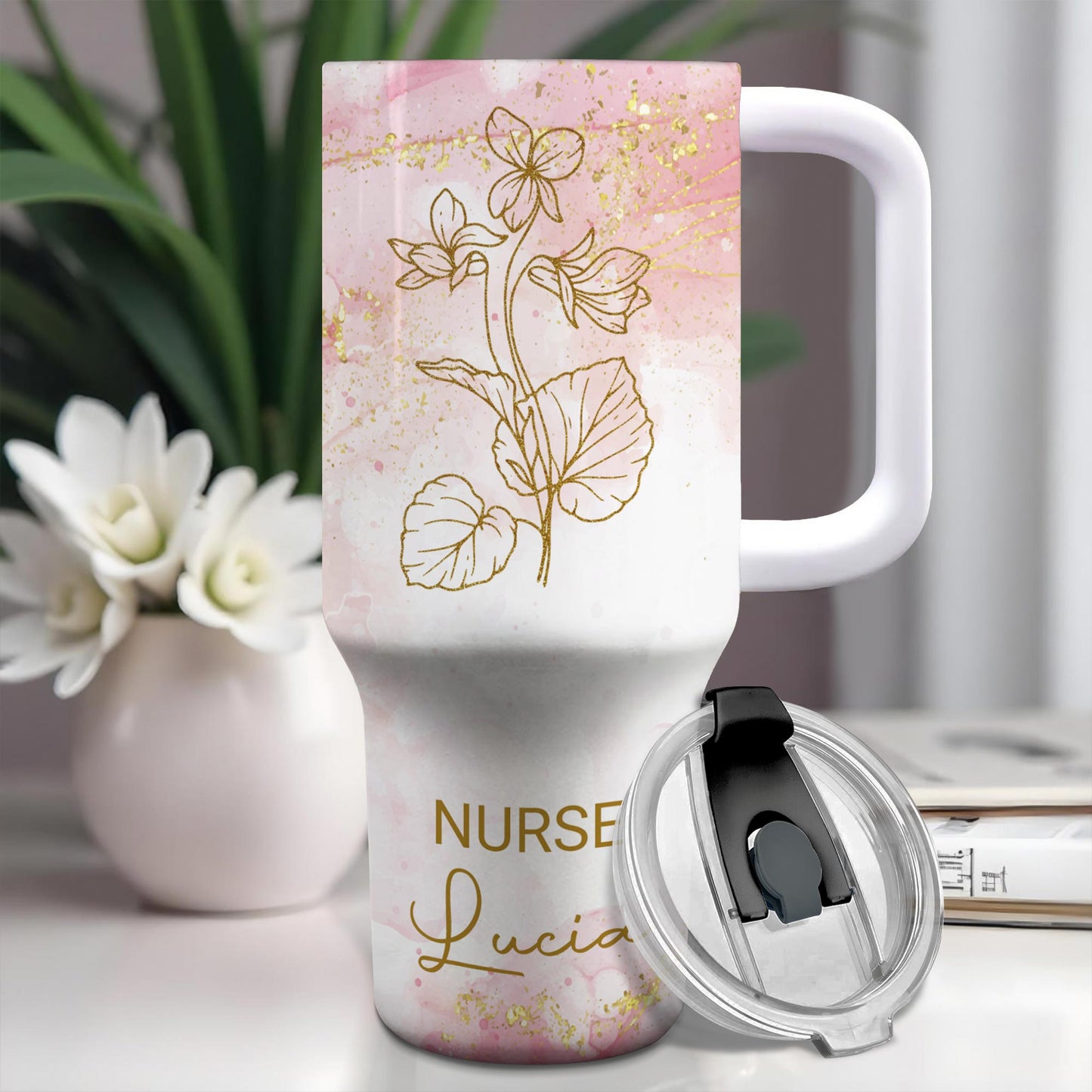 Create A Beautiful, Floral-Themed Tumbler Perfect For Any Dedicated Nurse, Flowers