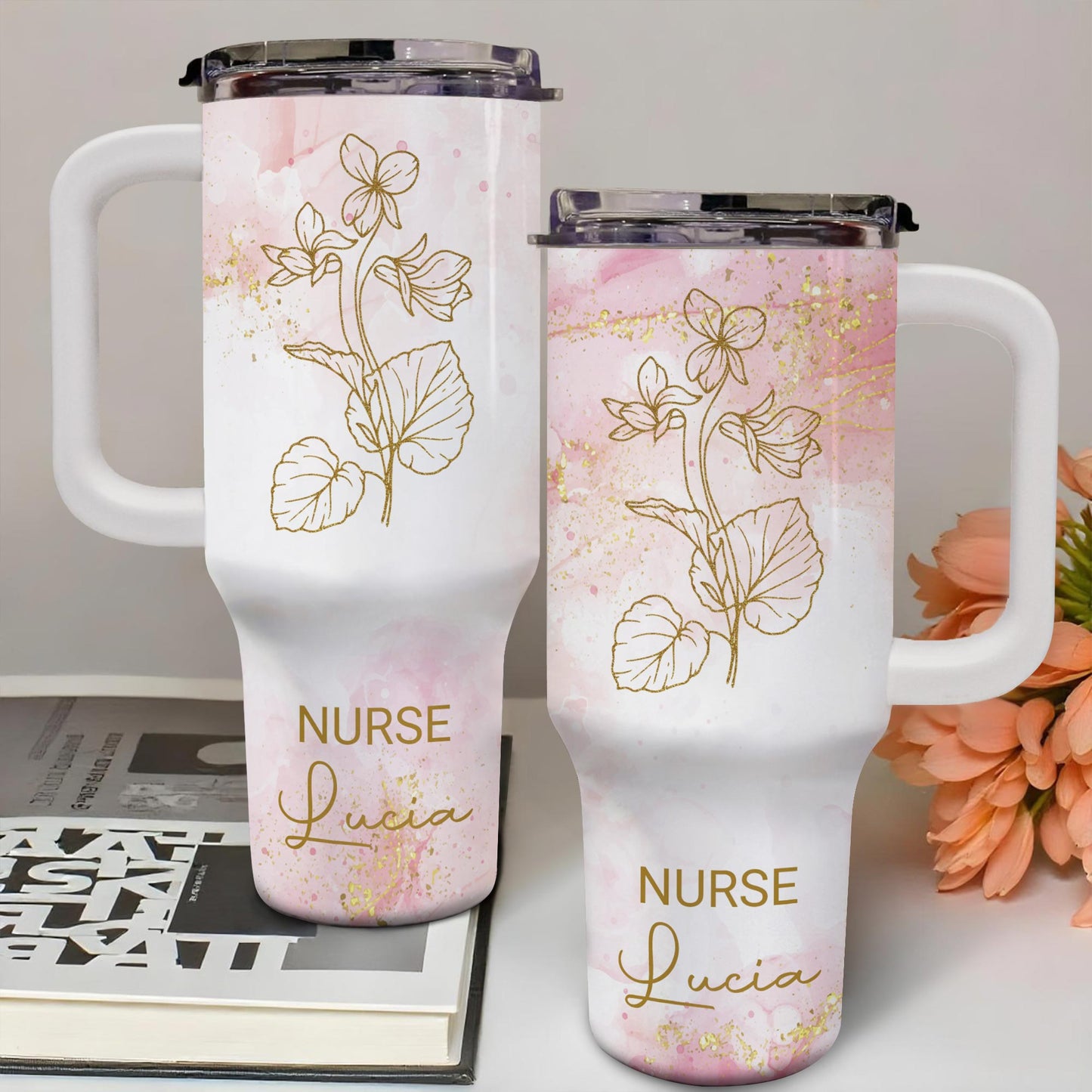 Create A Beautiful, Floral-Themed Tumbler Perfect For Any Dedicated Nurse, Flowers