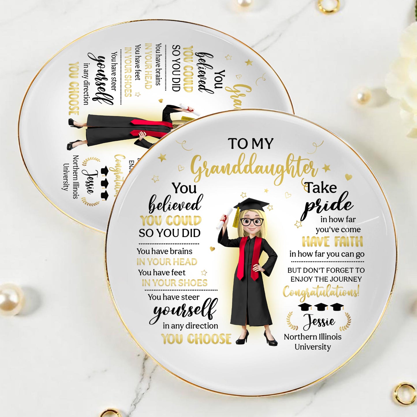 To My Granddaughter, You Believed You Could So You Did, Graduation Attire And Stars