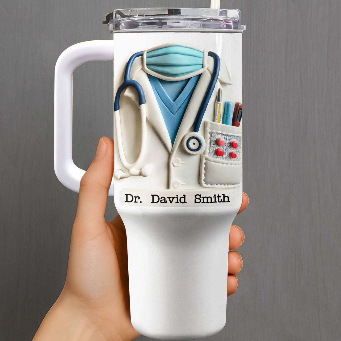 Celebrate The Spirit Of Medical Professionals, Stethoscope And Coat