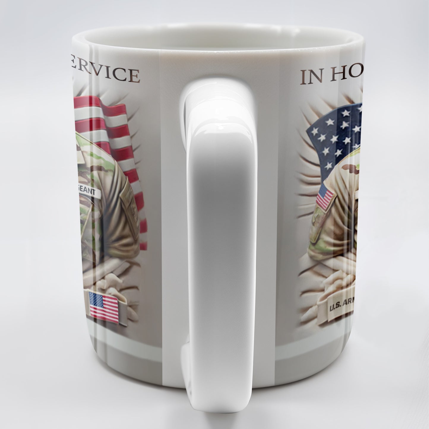 In Honor Of Service, Military Uniform and U.S. Flag