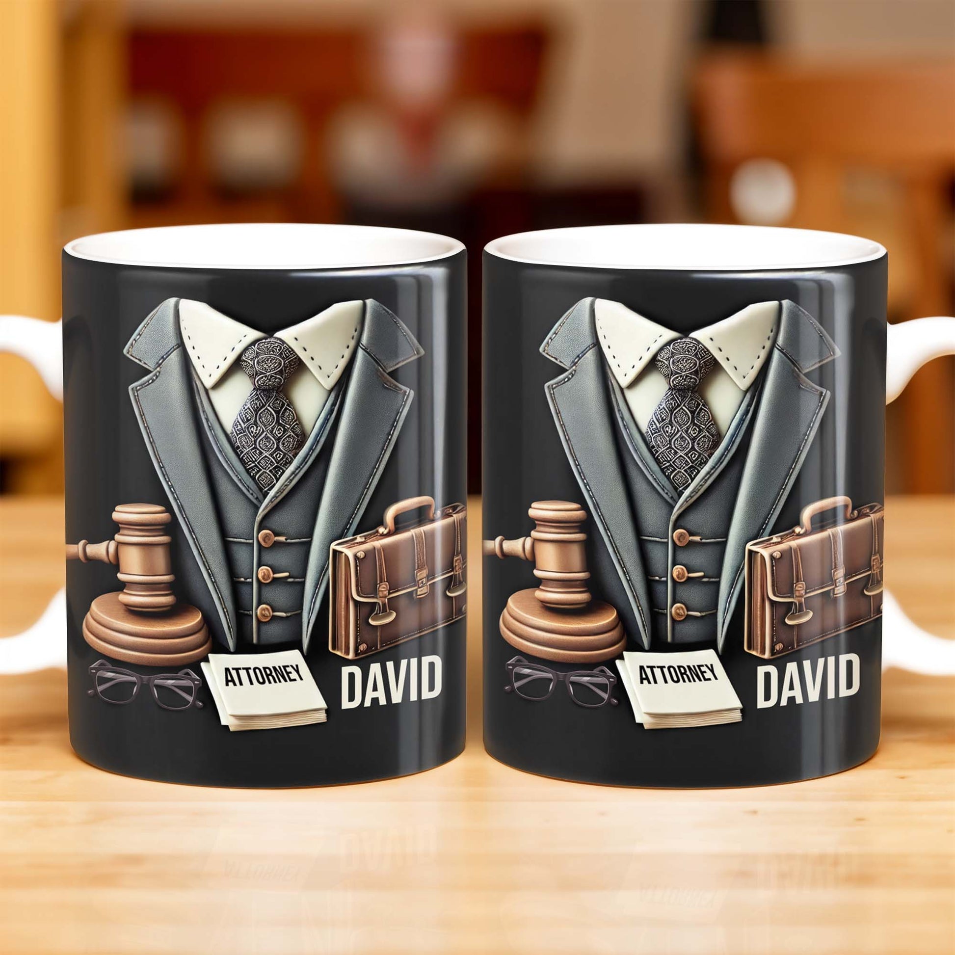 Attorney, Suit, Tie, Briefcase, and Gavel Design