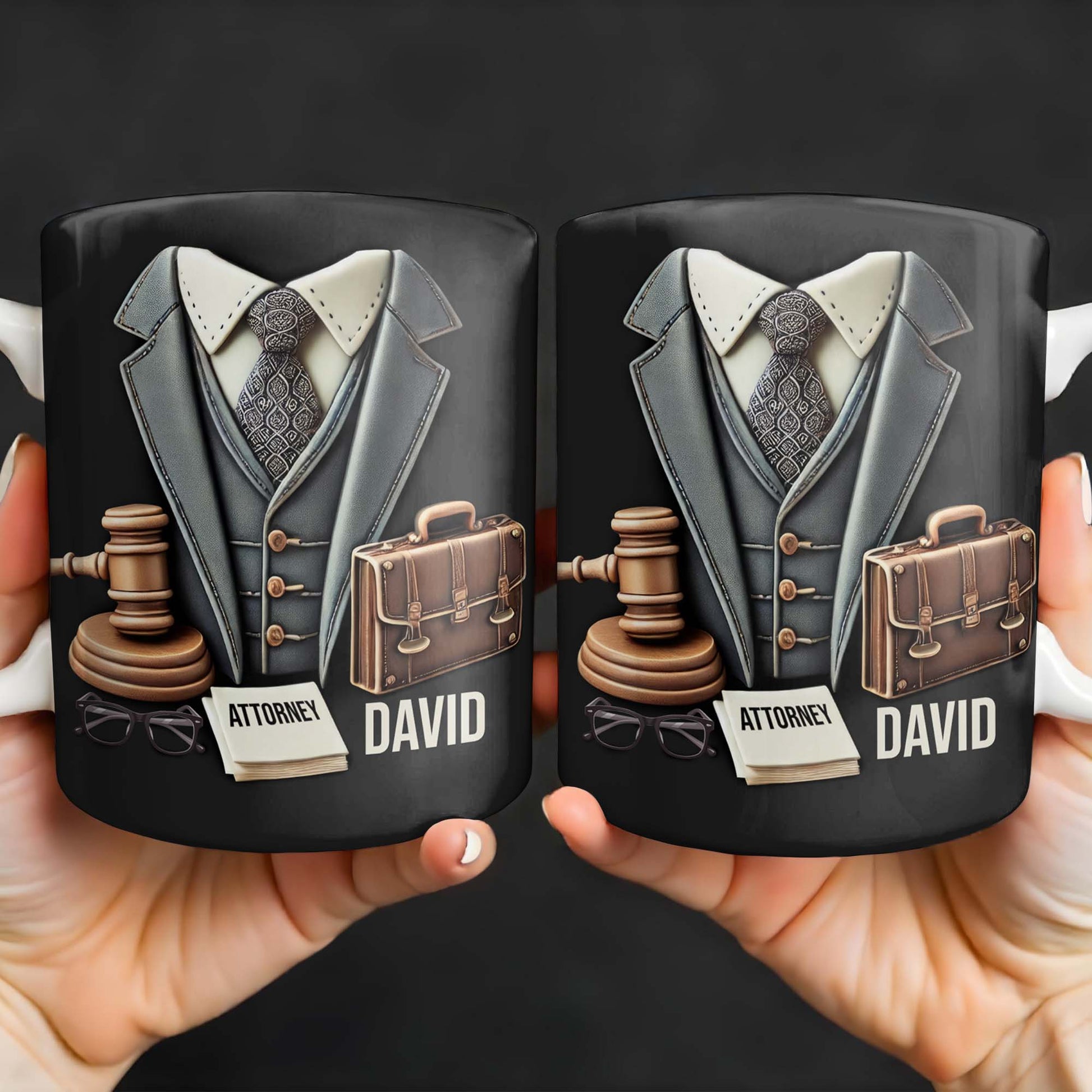 Attorney, Suit, Tie, Briefcase, and Gavel Design