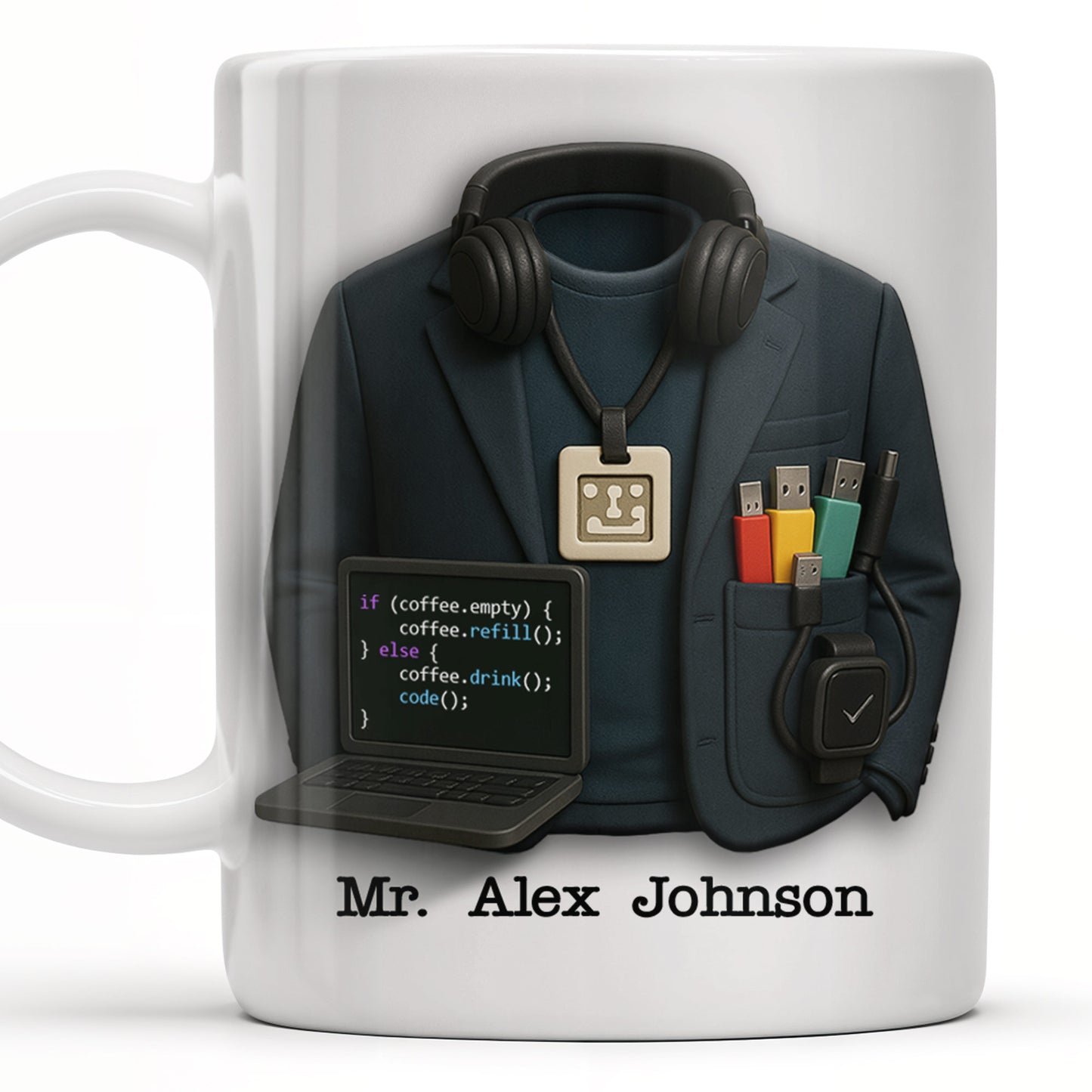 If Coffee.Empty Then Refill, Else Drink And Code, Laptop And Headphones