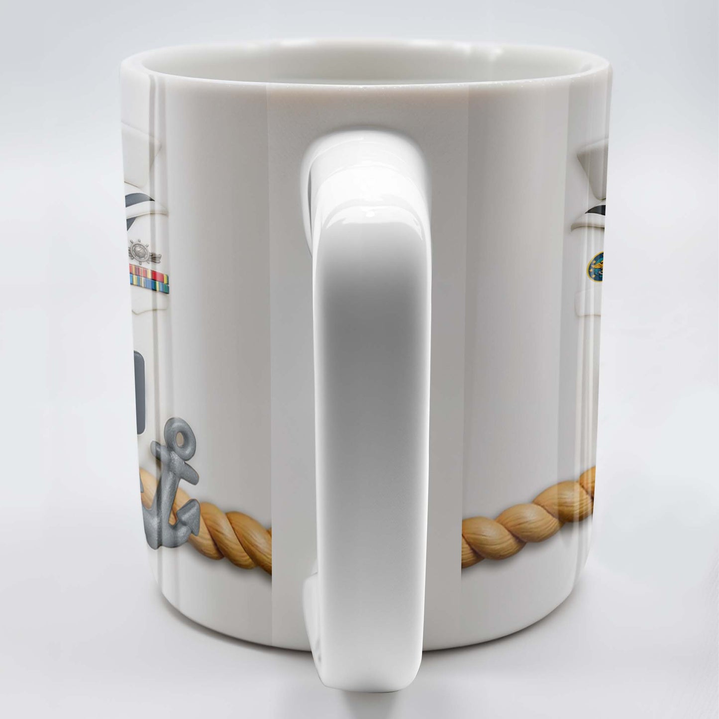 Celebrate Our Navy Heroes With Custom Navy Uniform And Anchor Design - Personalized Custom Coffee Mug - GRAD291_MG