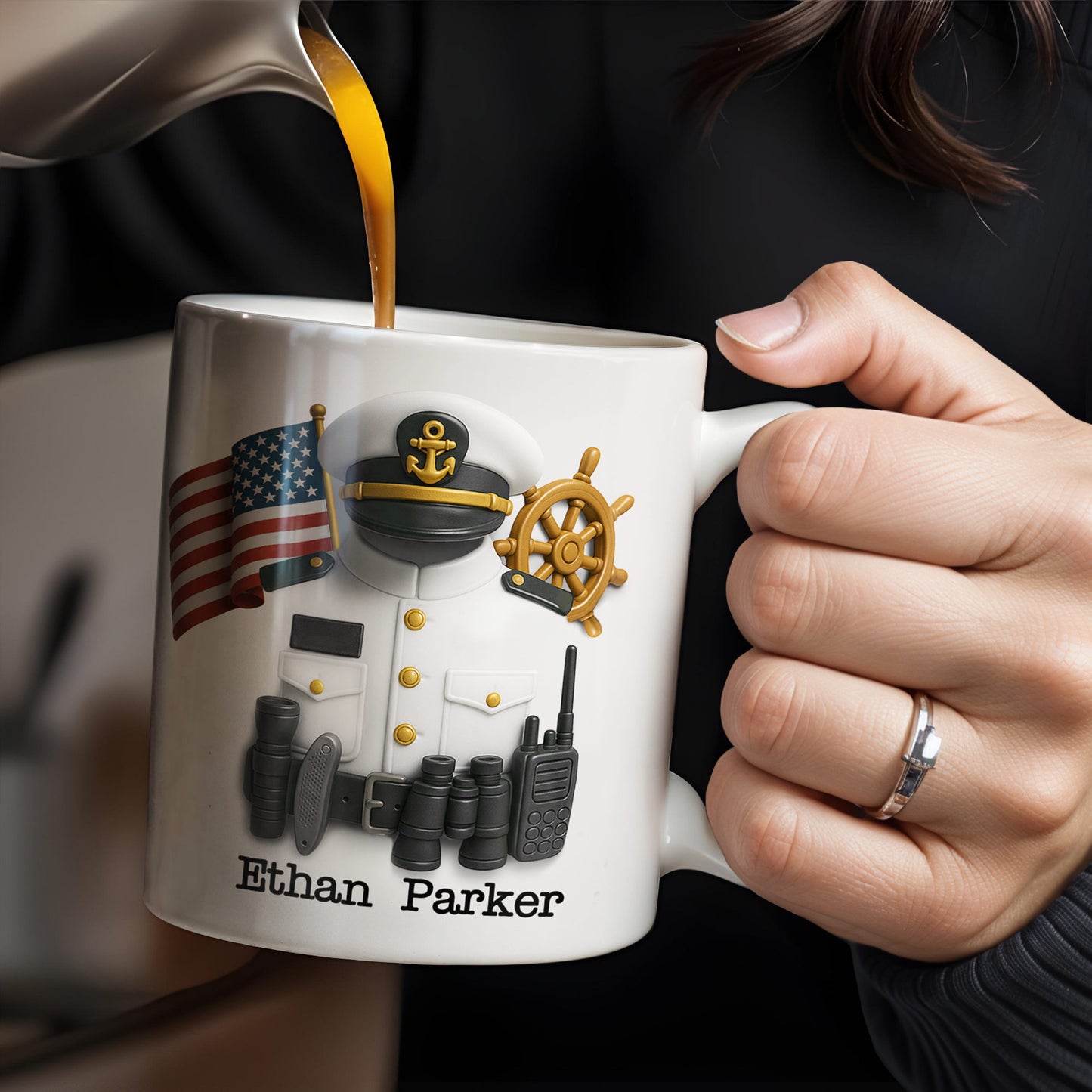 Celebrate Your Favorite Sailor, Navy Uniform and American Flag