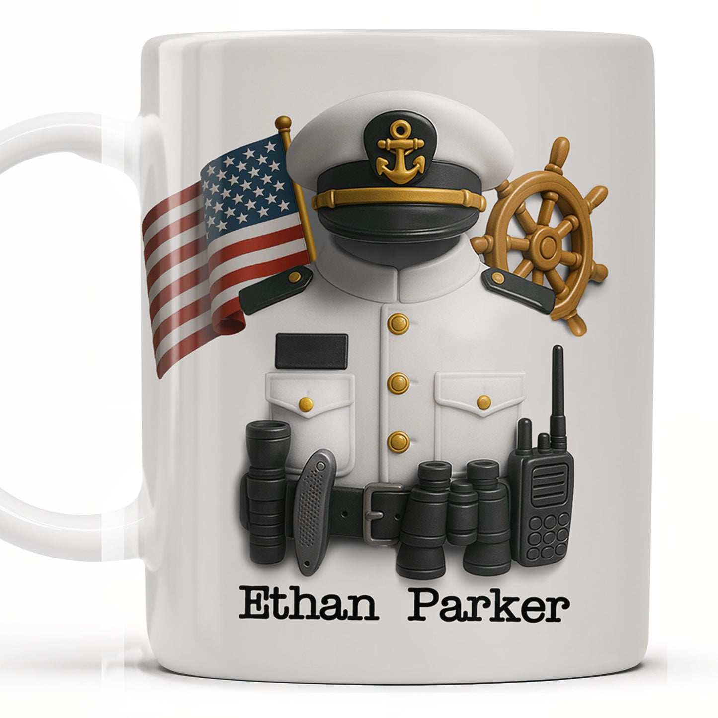 Celebrate Your Favorite Sailor, Navy Uniform and American Flag