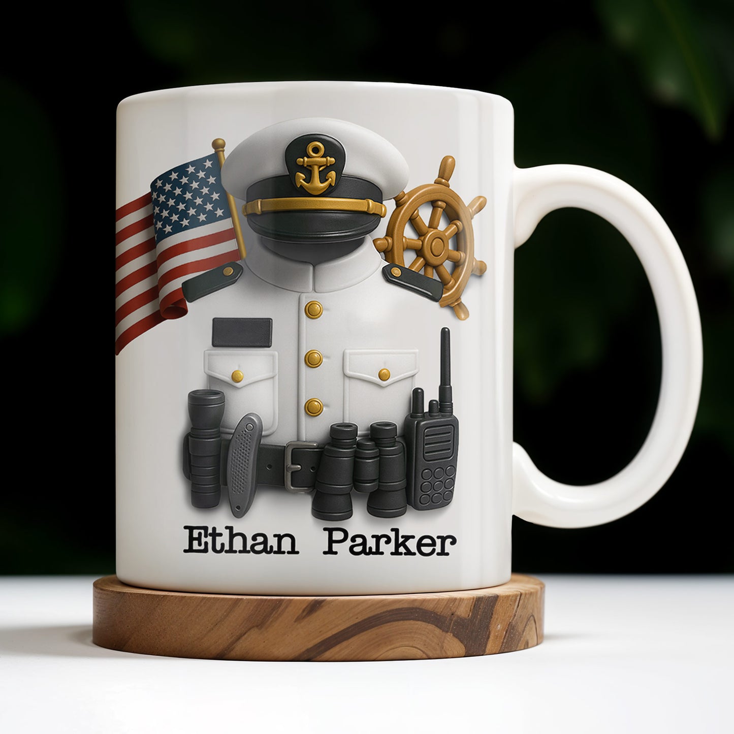 Celebrate Your Favorite Sailor, Navy Uniform and American Flag