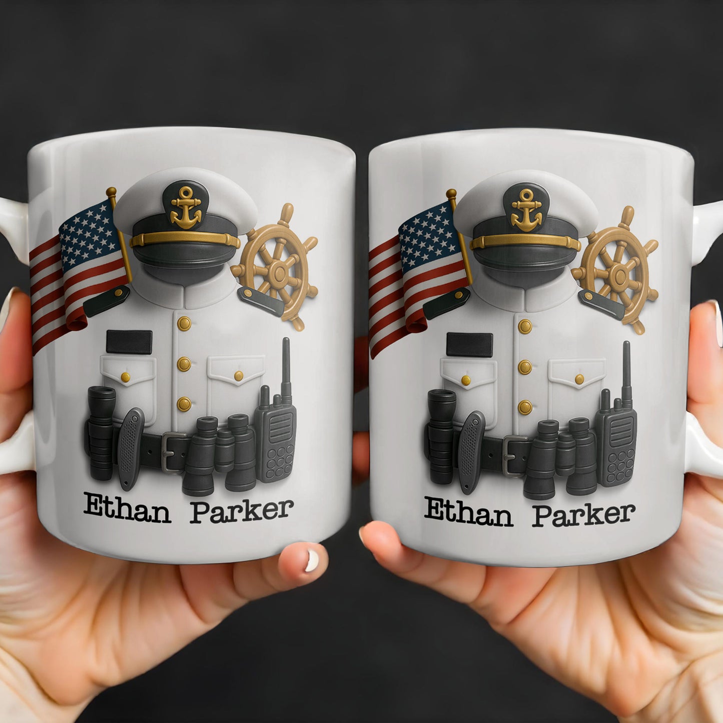 Celebrate Your Favorite Sailor, Navy Uniform and American Flag