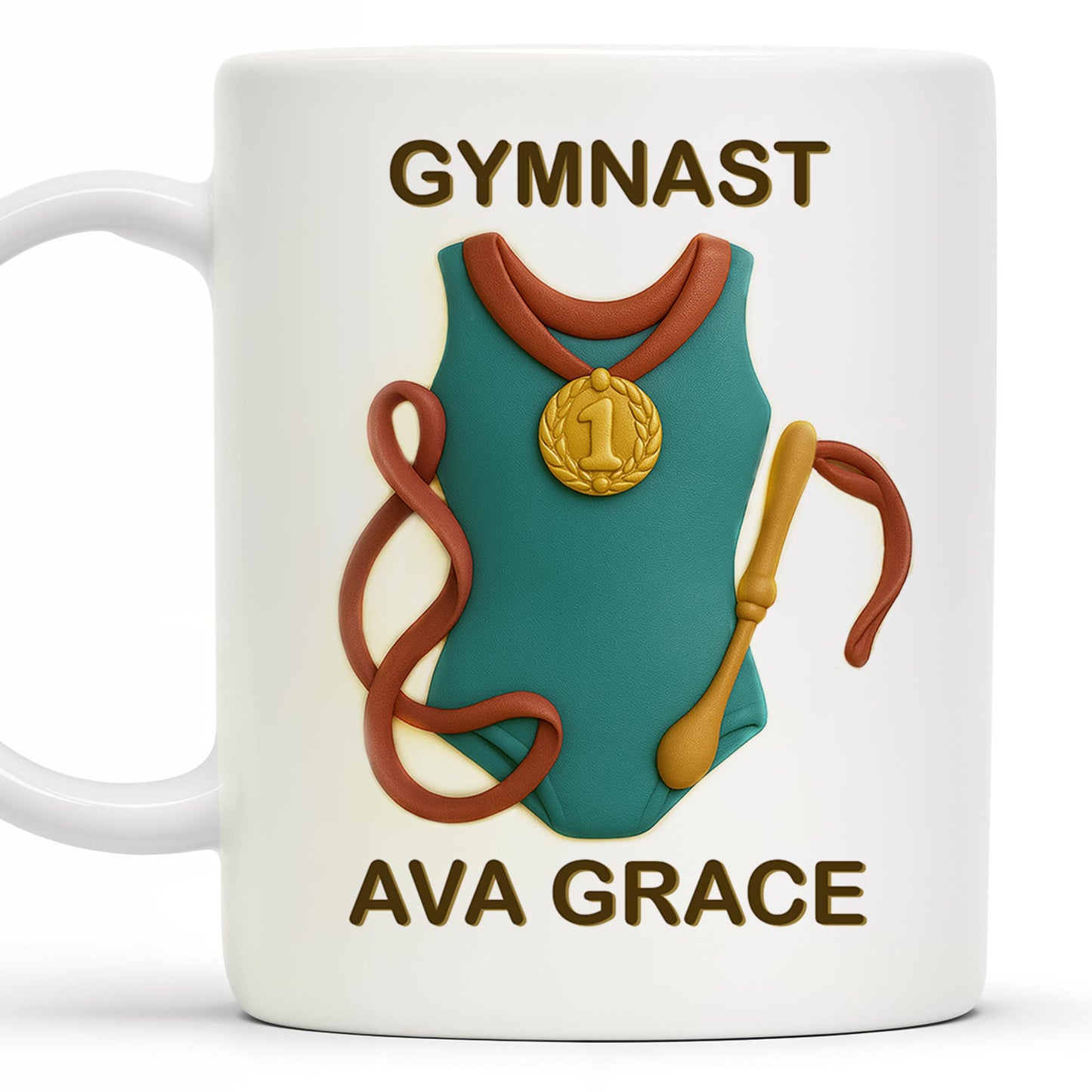 Gymnast, Leotard, Medal, and Ribbon