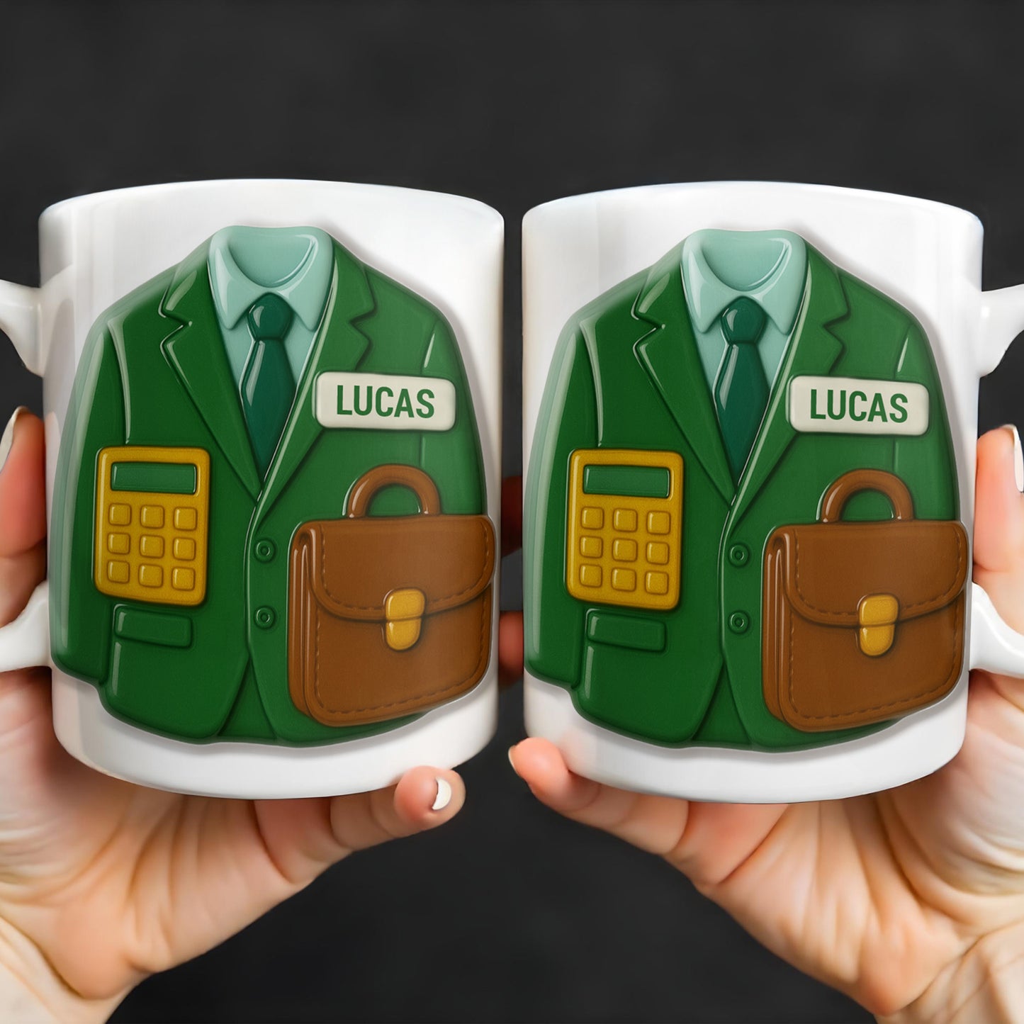 Elevate Your Coffee Experience With Suit and Calculator Design