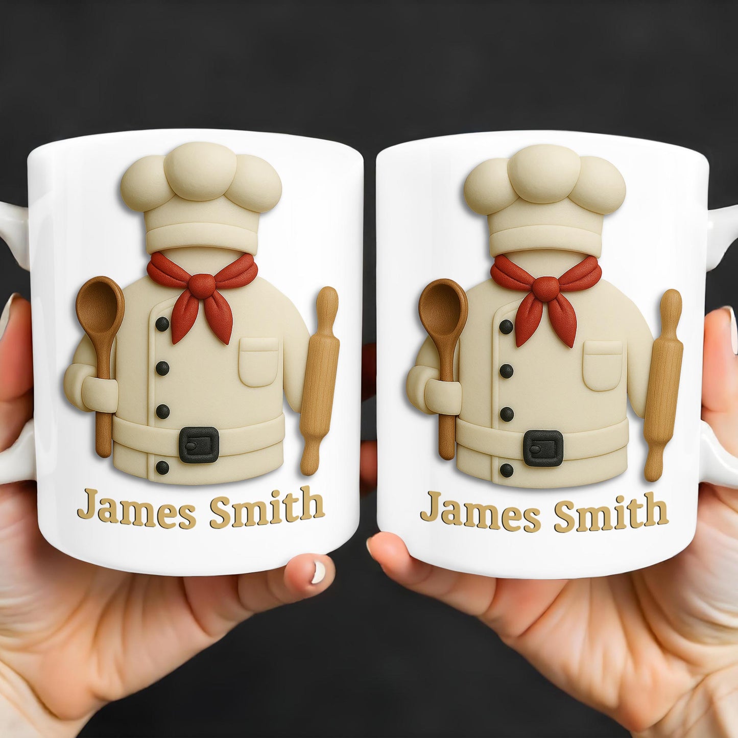 Create Your Personalized Chef Coffee Mug With Custom Name, Chef And Cooking Tools