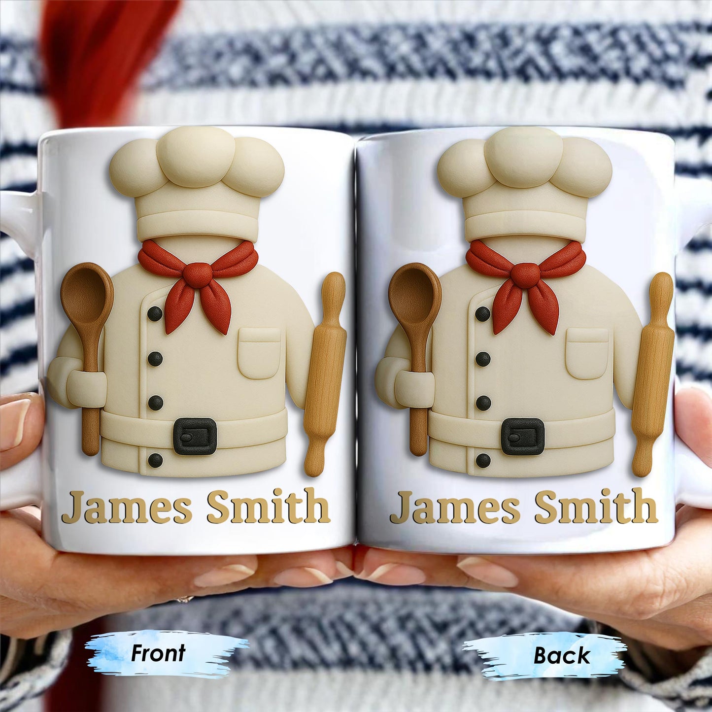 Create Your Personalized Chef Coffee Mug With Custom Name, Chef And Cooking Tools