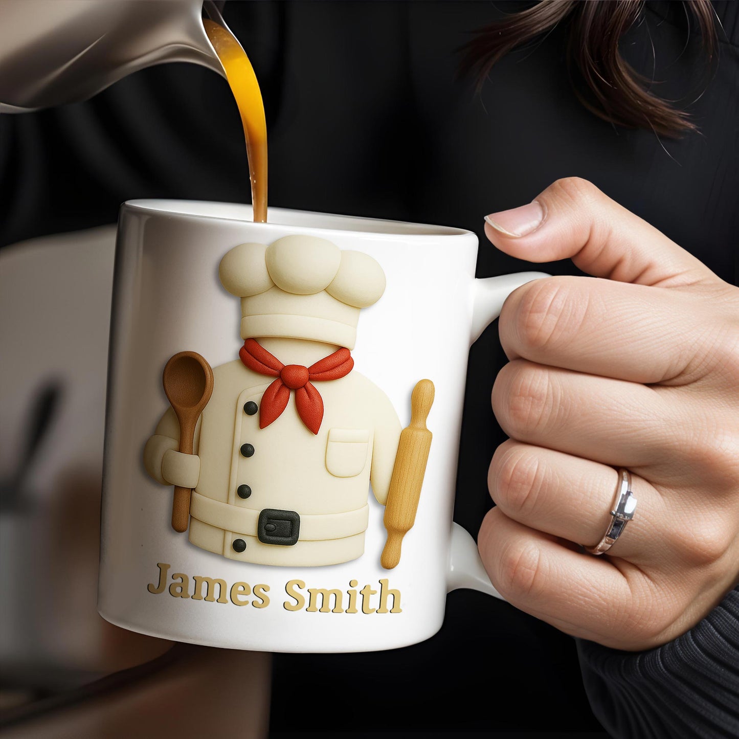 Create Your Personalized Chef Coffee Mug With Custom Name, Chef And Cooking Tools