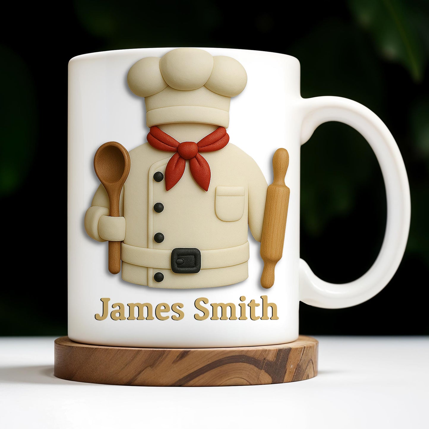 Create Your Personalized Chef Coffee Mug With Custom Name, Chef And Cooking Tools