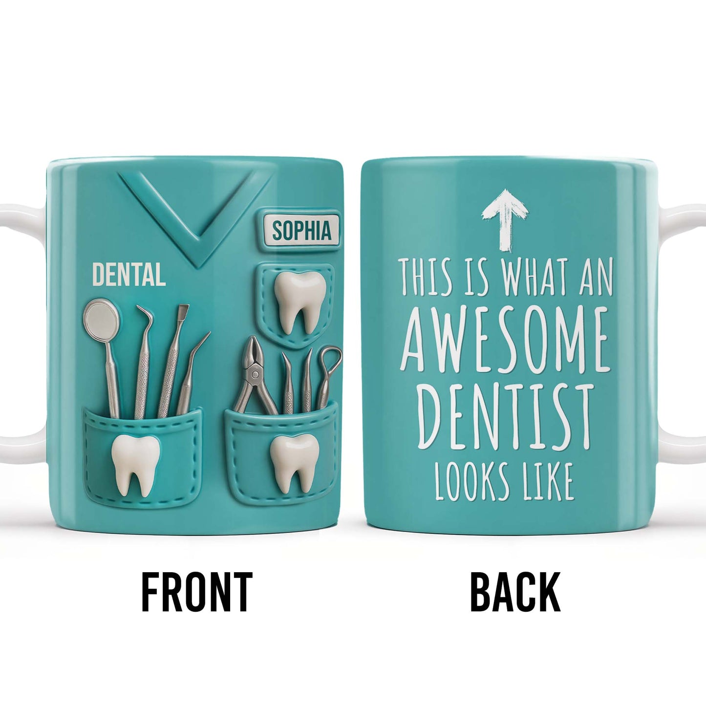 This Is What An Awesome Dentist Looks Like, Arrow and Text