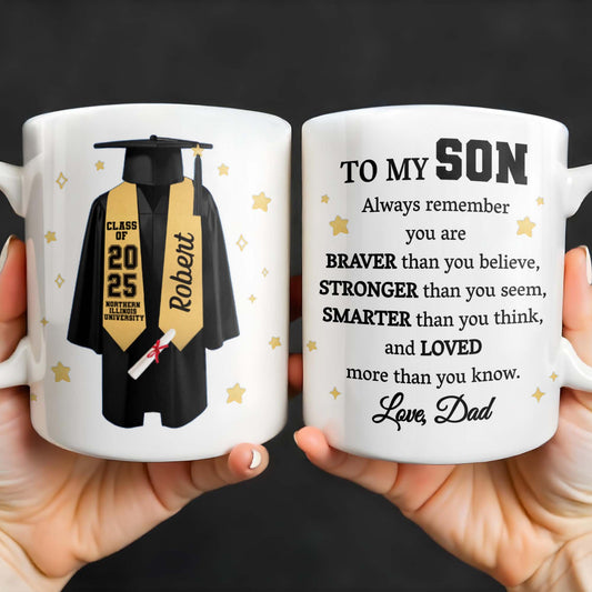 To My Son, Always Remember You Are Braver, Graduation Robe and Stars