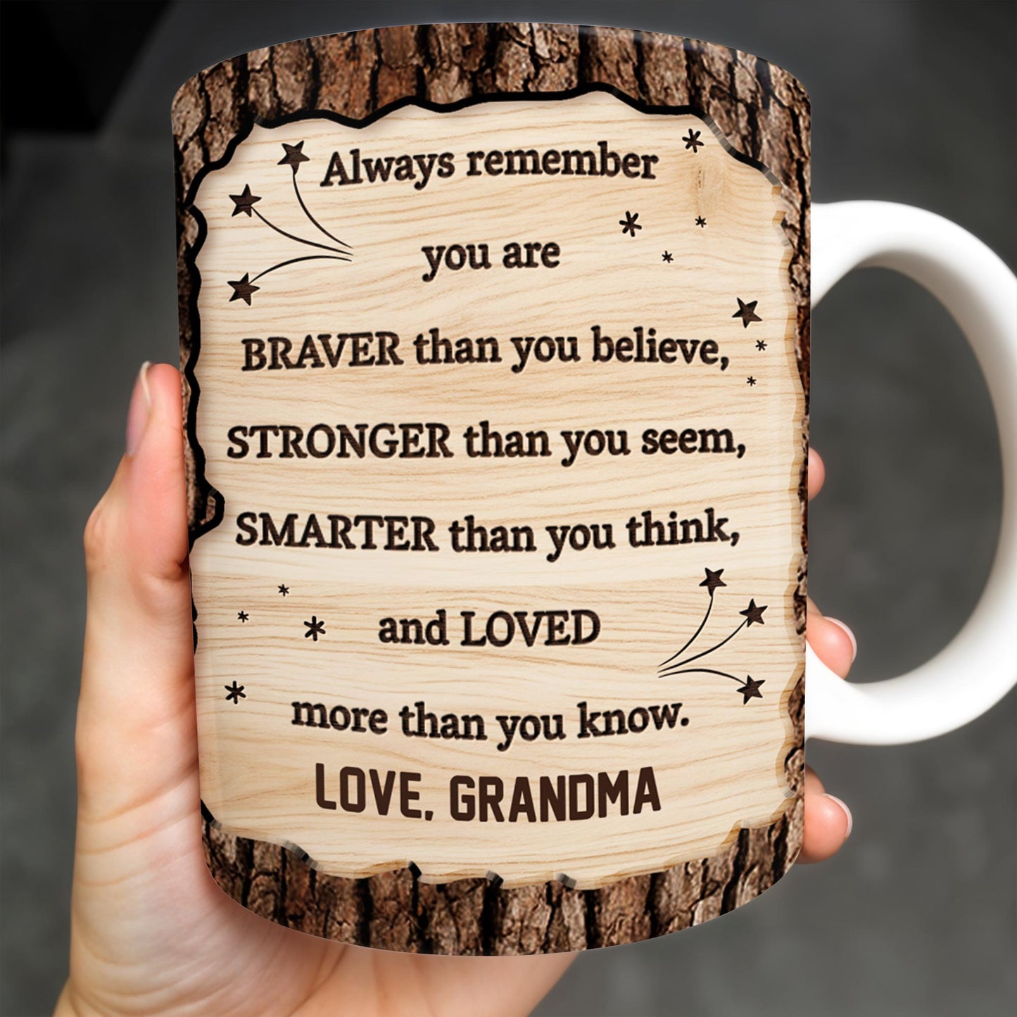 To My Grandson, Always Remember You Are Braver, Graduation Cap and Diploma