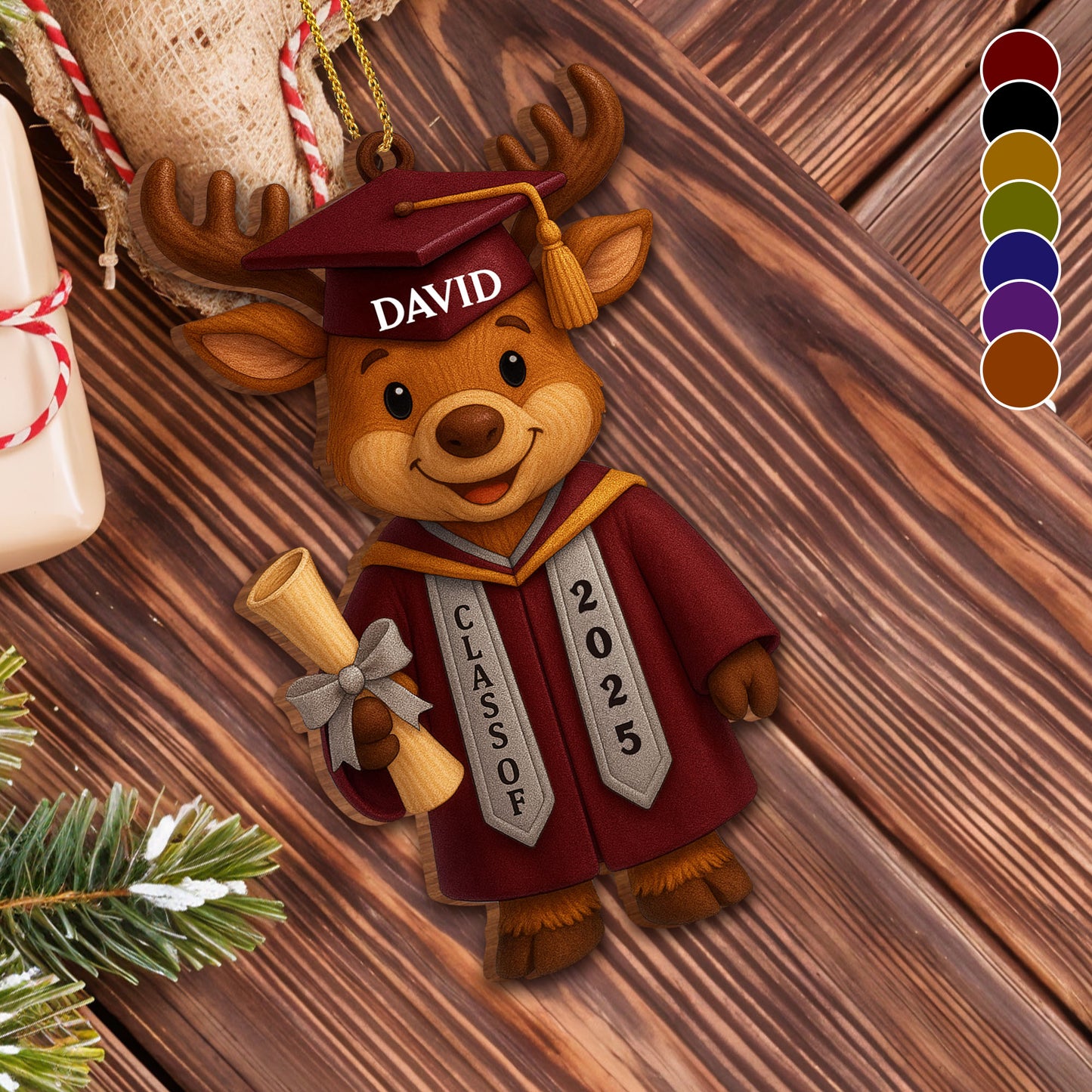 Celebrate Your Graduate's Achievement, Reindeer Graduation Ornament