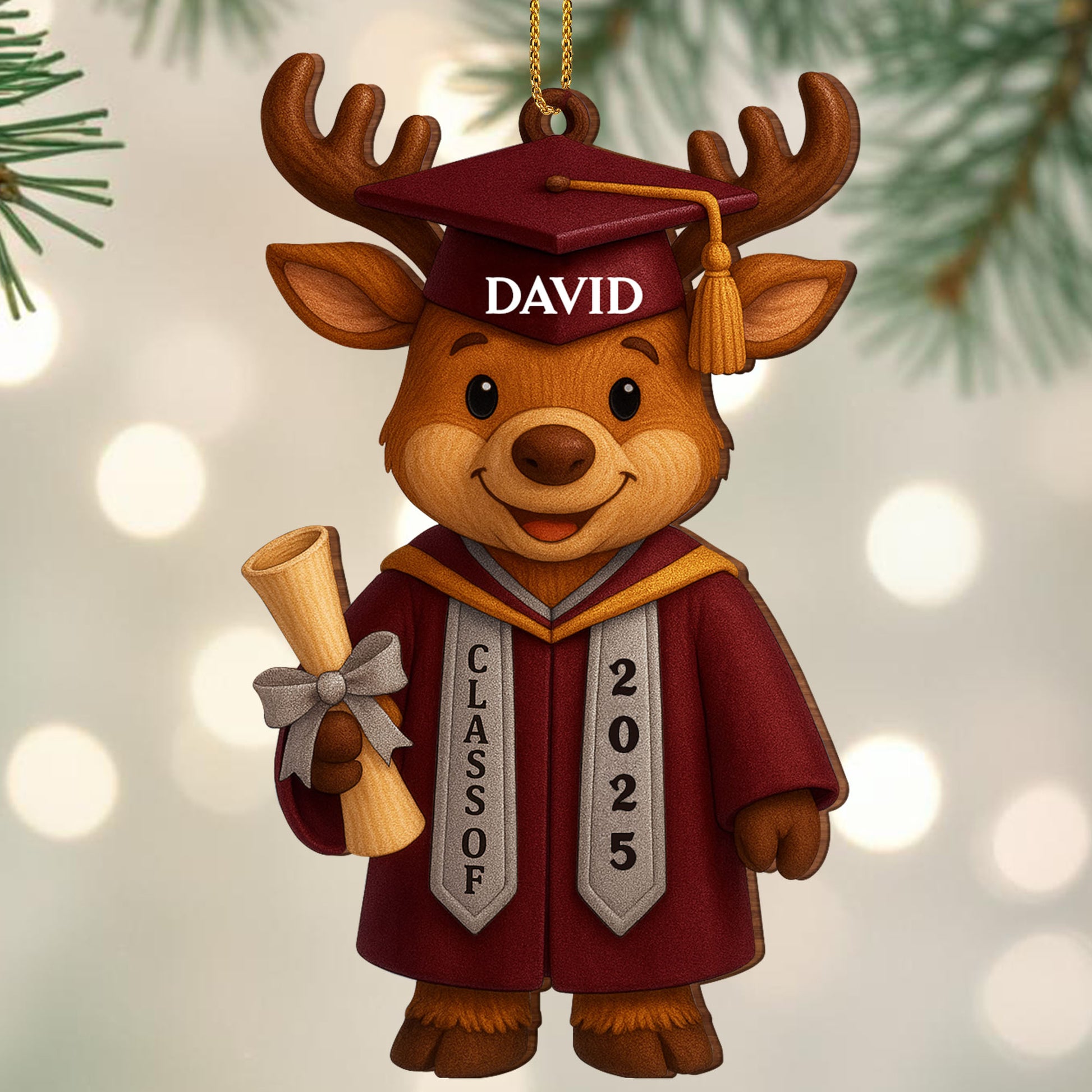 Celebrate Your Graduate's Achievement, Reindeer Graduation Ornament