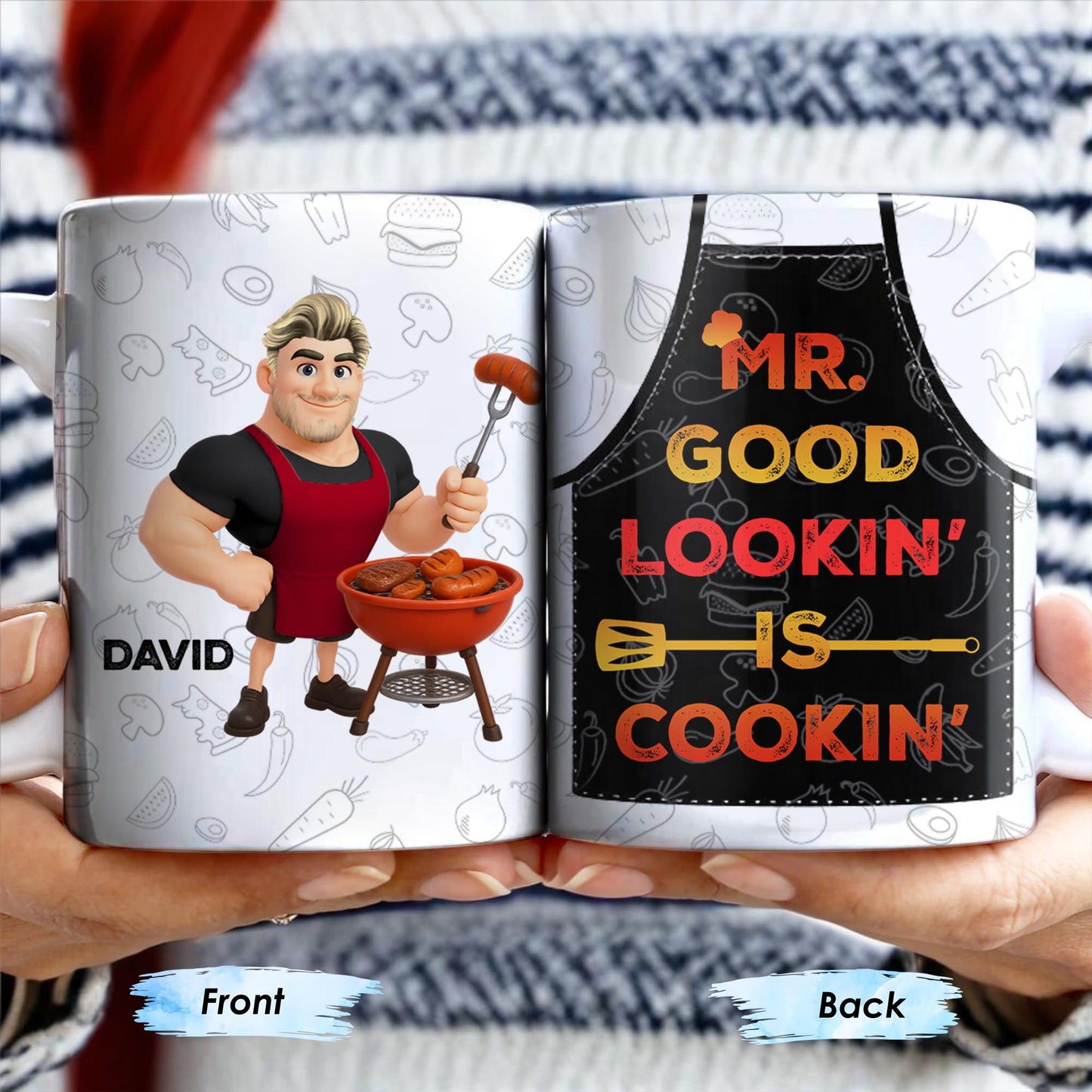 Mr. Good Lookin' Is Cookin' Apron And BBQ Grill Design