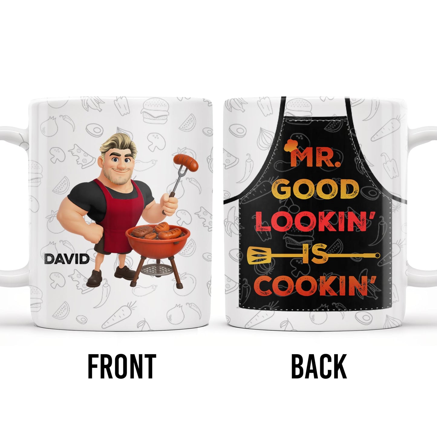 Mr. Good Lookin' Is Cookin' Apron And BBQ Grill Design